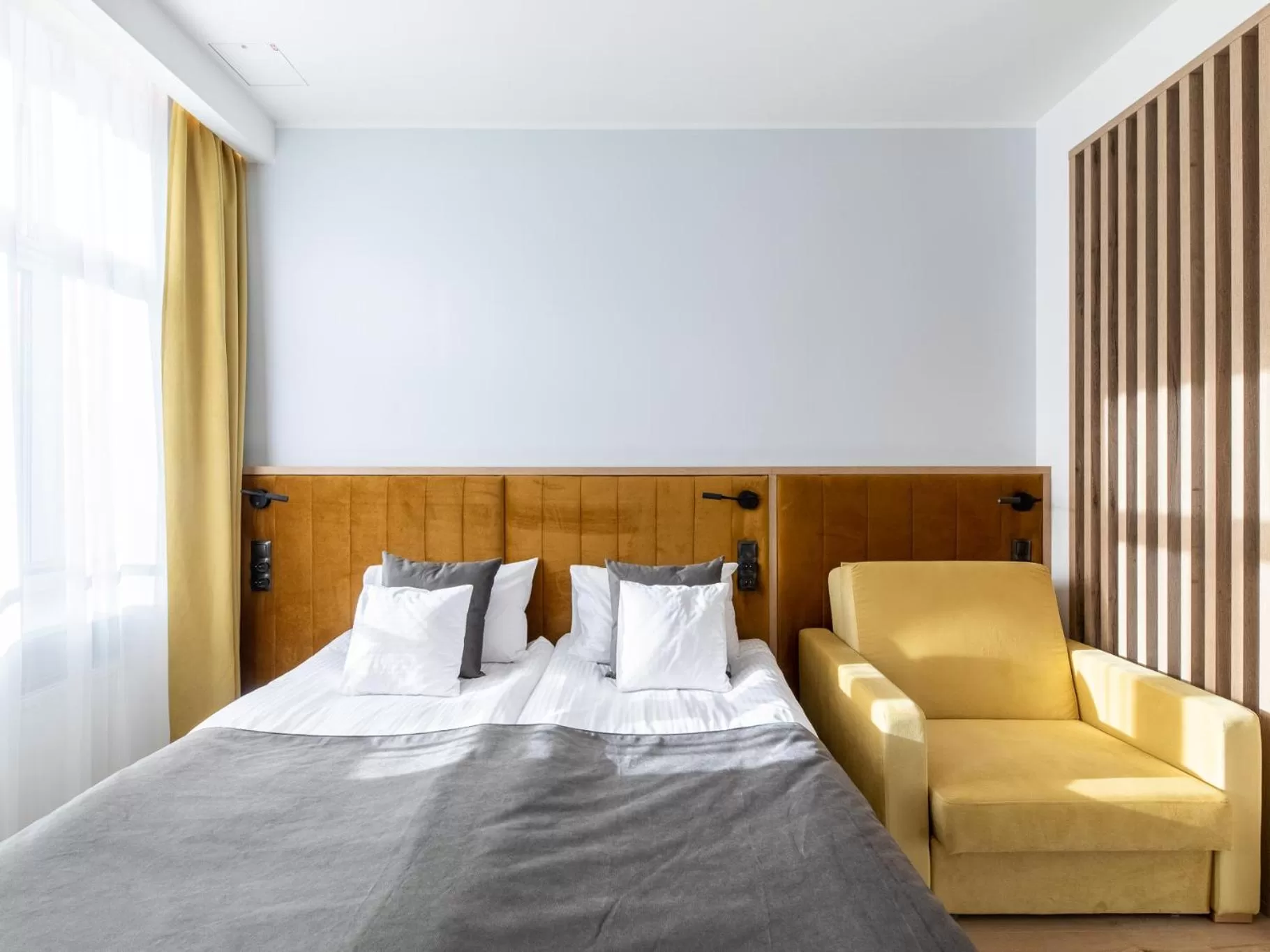 Bed in SQUARE APARTMENTS GDYNIA