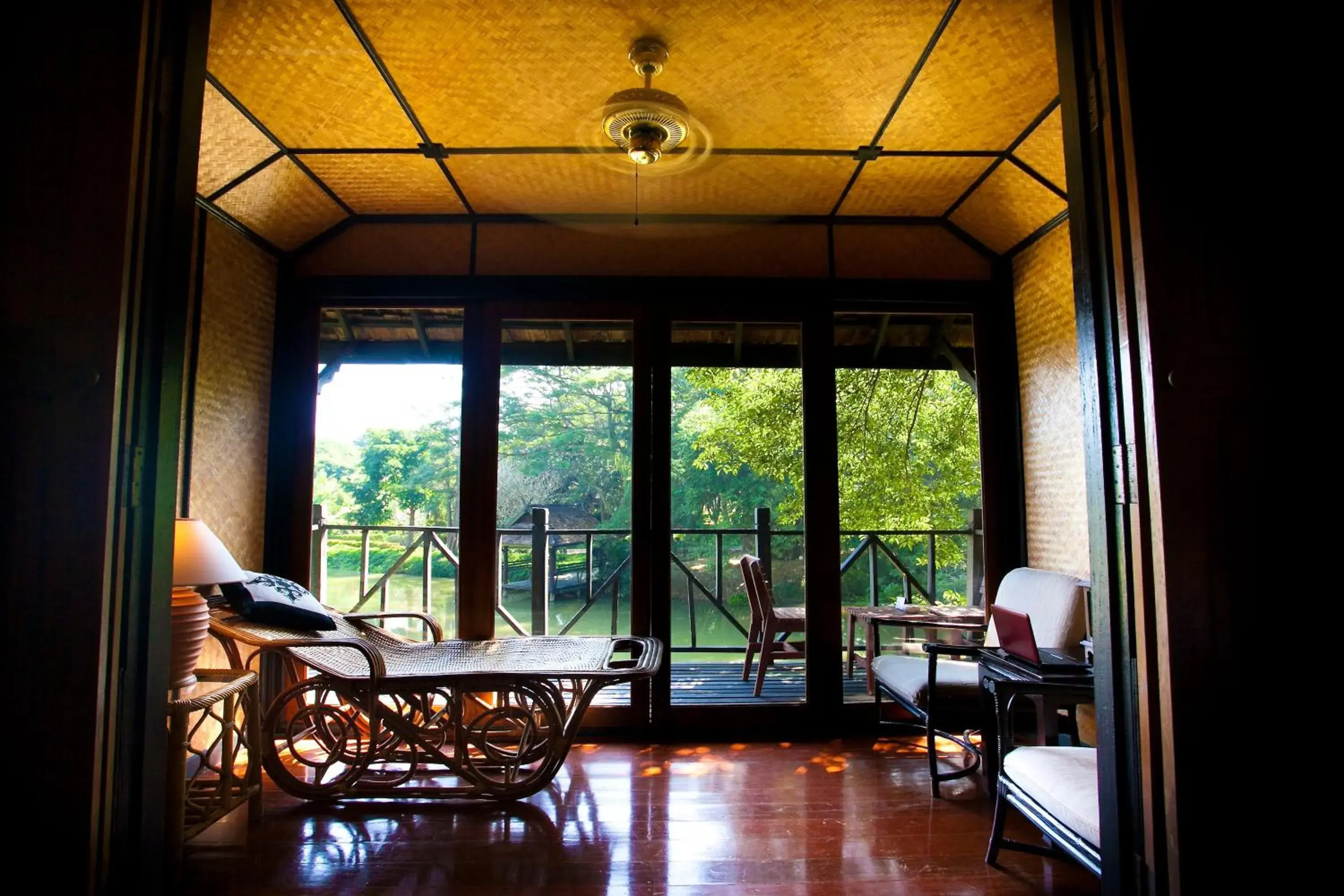 Seating area in Lampang River Lodge (SHA Certified)