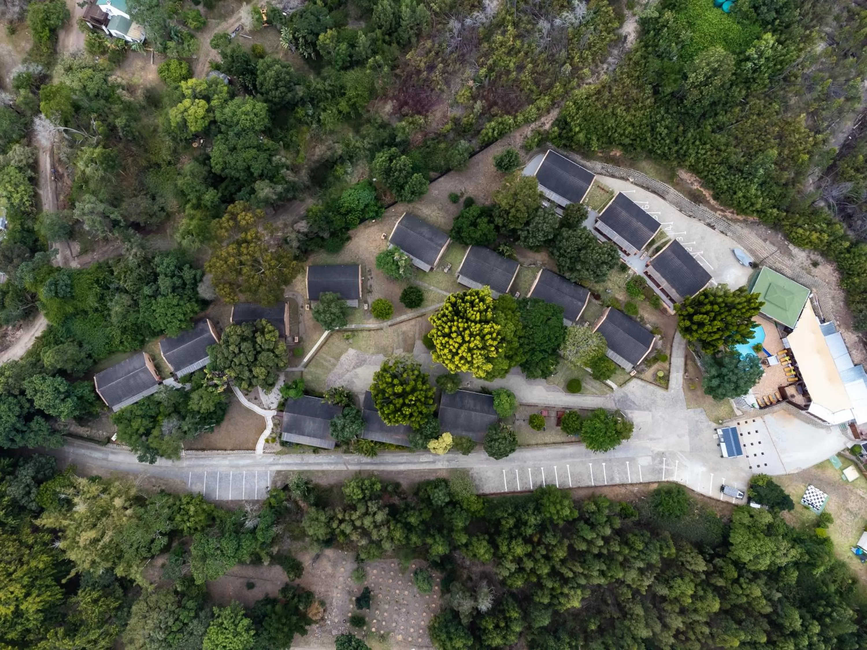 Bird's eye view in Gooderson Knysna Chalets