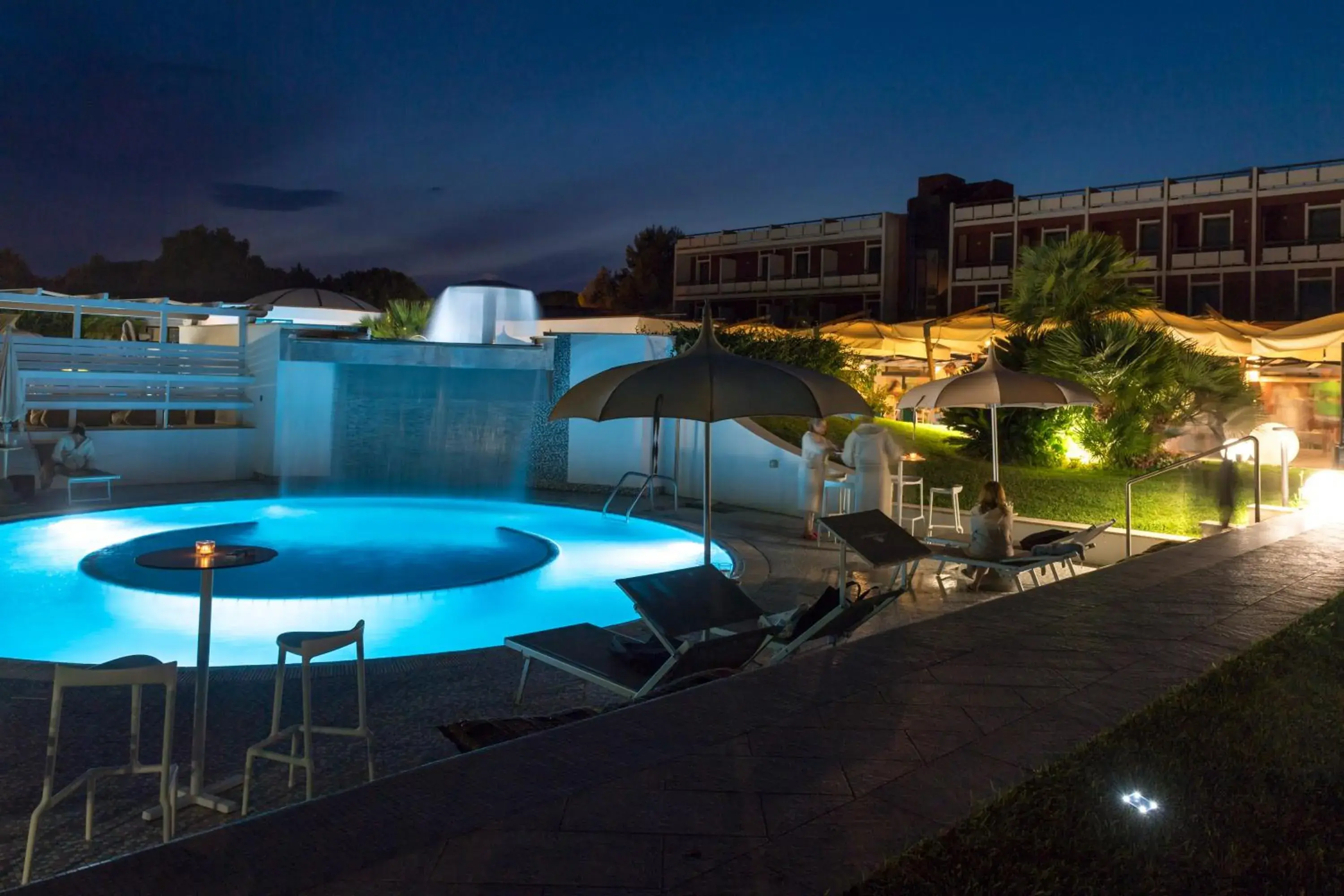 Night, Swimming Pool in Hotel Salus Terme