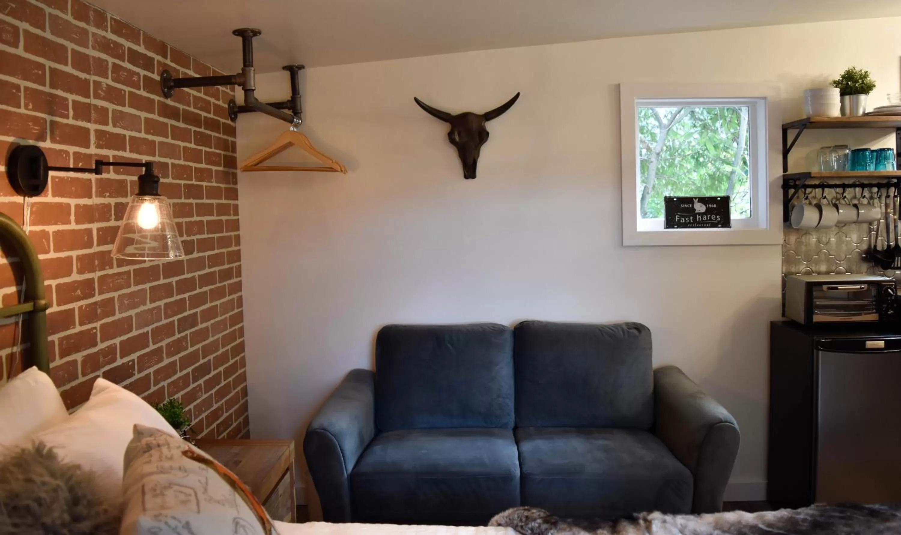Seating area in Bramblebank Cottages
