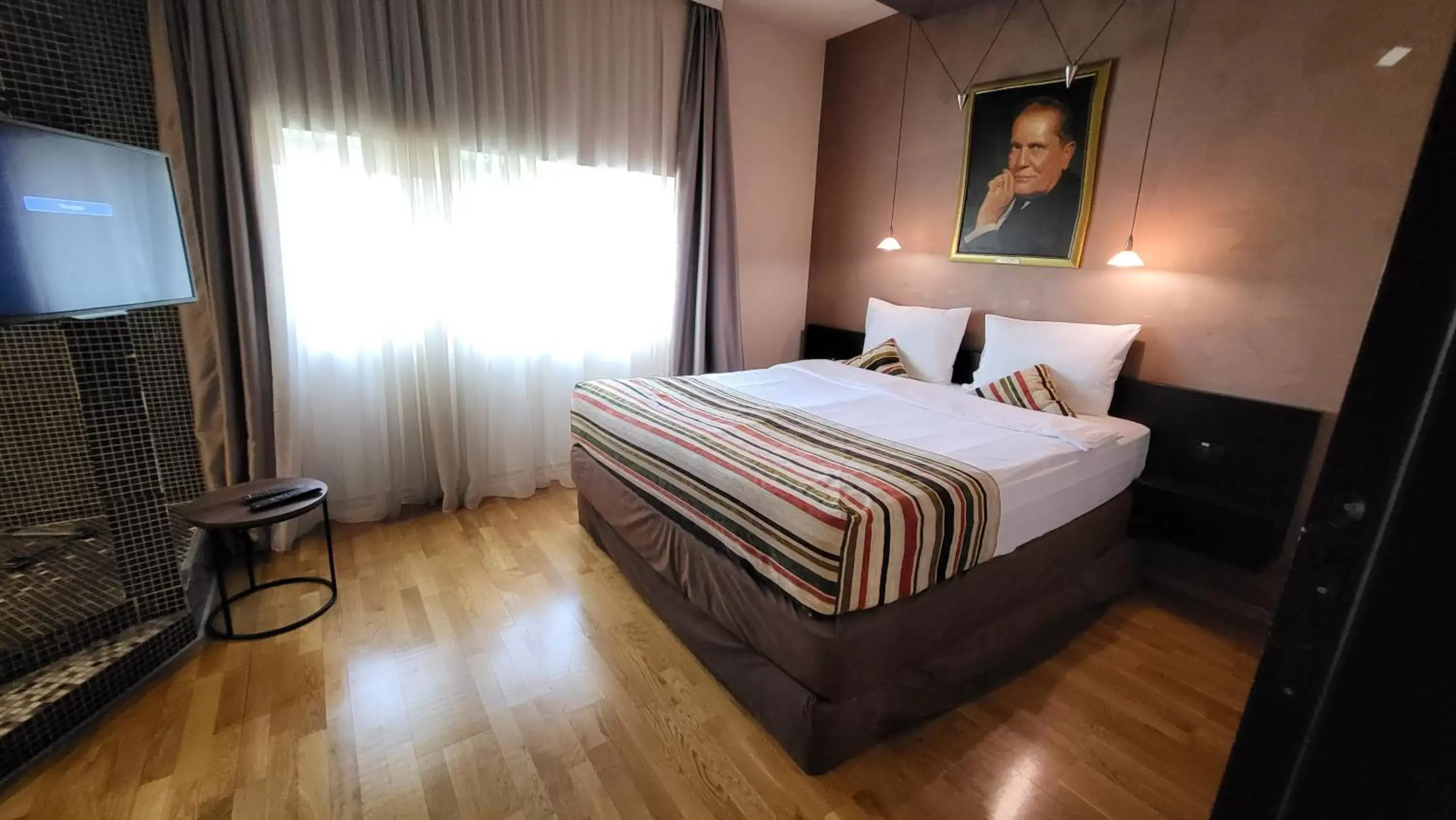 Bedroom, Bed in Design Hotel Mr President