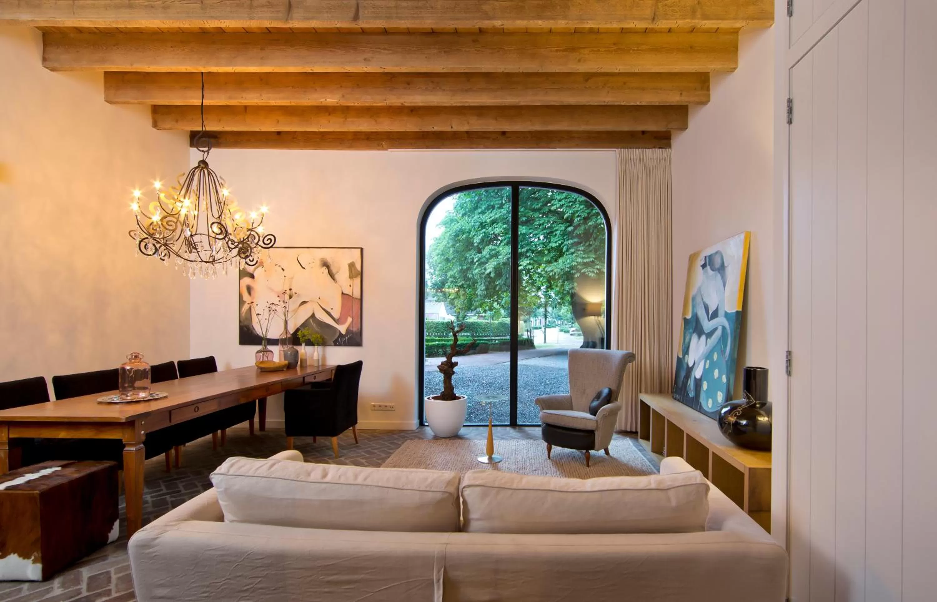 Living room, Bed in Villa Polder