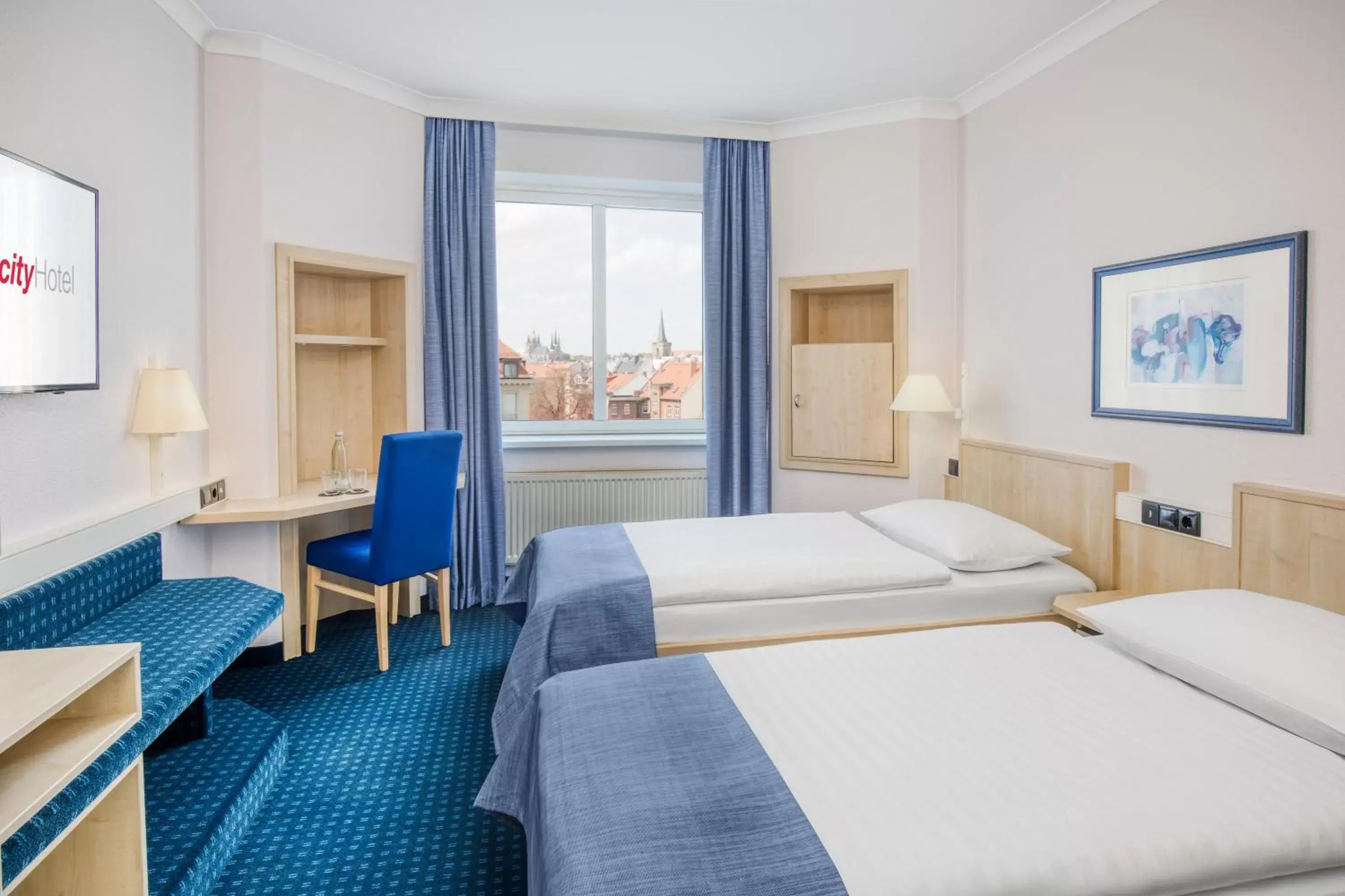 Bed in IntercityHotel Erfurt