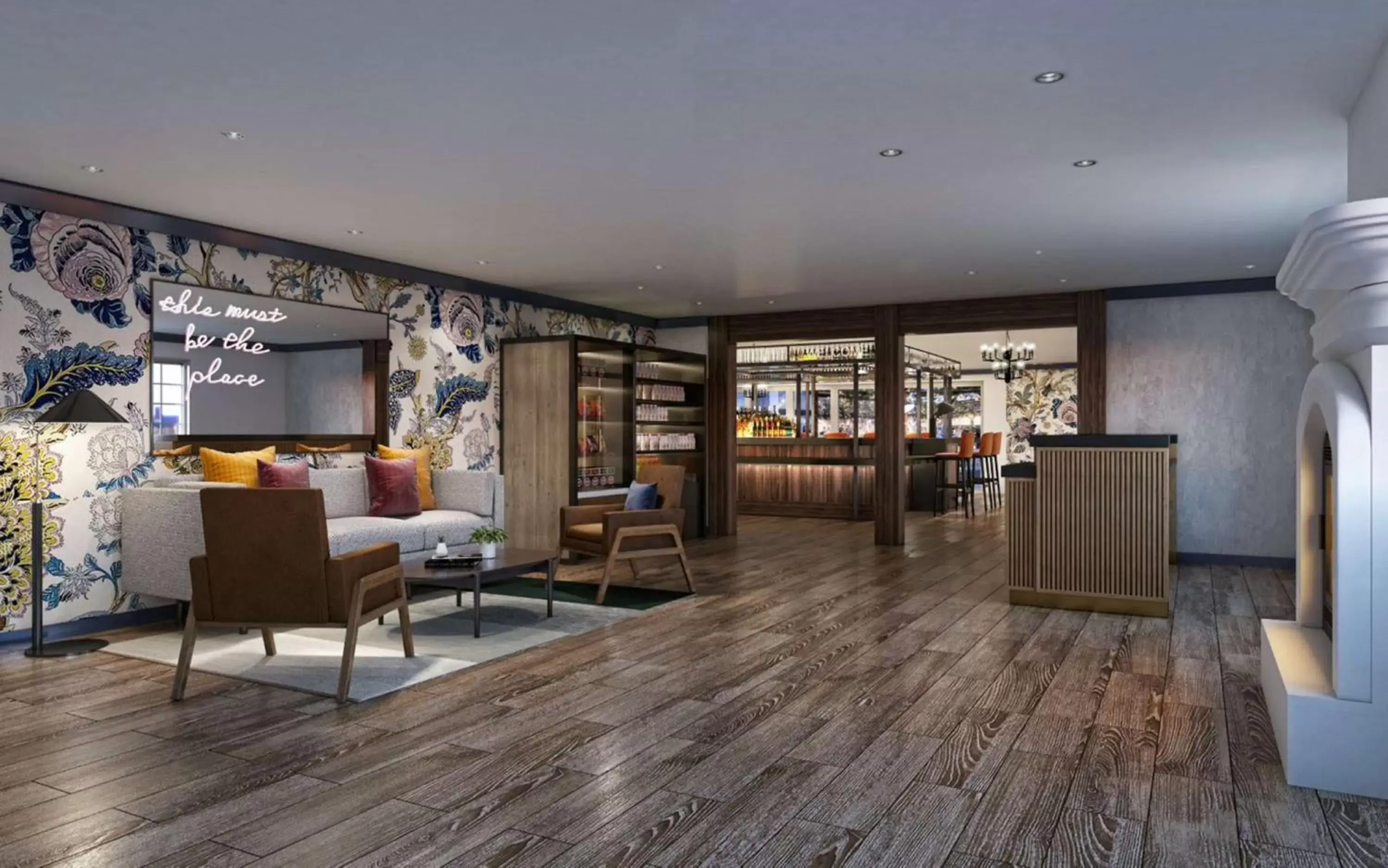 Lobby or reception in The Hadsten Solvang, Tapestry Collection by Hilton Lobby or reception in The Hadsten Solvang, Tapestry Collection by Hilton