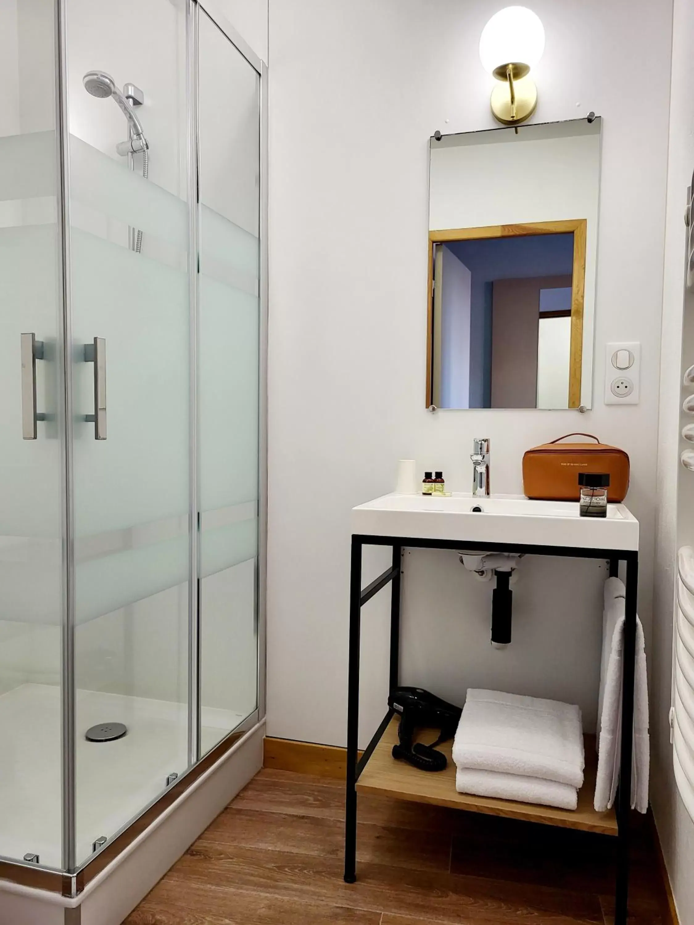 Shower, Bathroom in Mage hôtels - Hôtel la grenette - Brasserie Bonté Divine