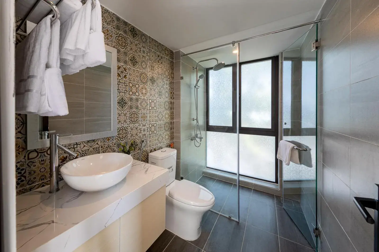 Shower, Bathroom in Bespoke Villa Hoian