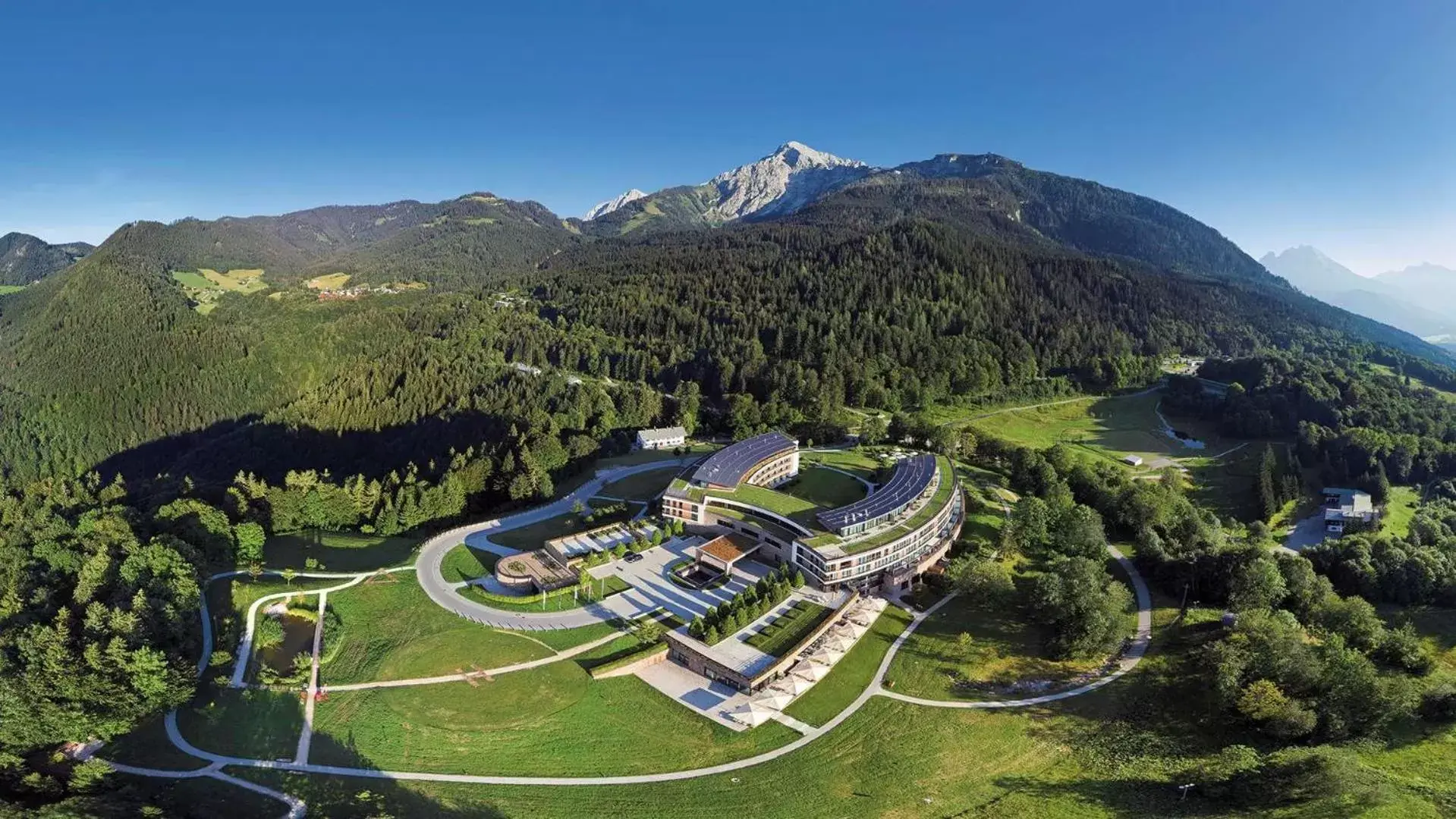 Property building, Bird's-eye View in Kempinski Hotel Berchtesgaden