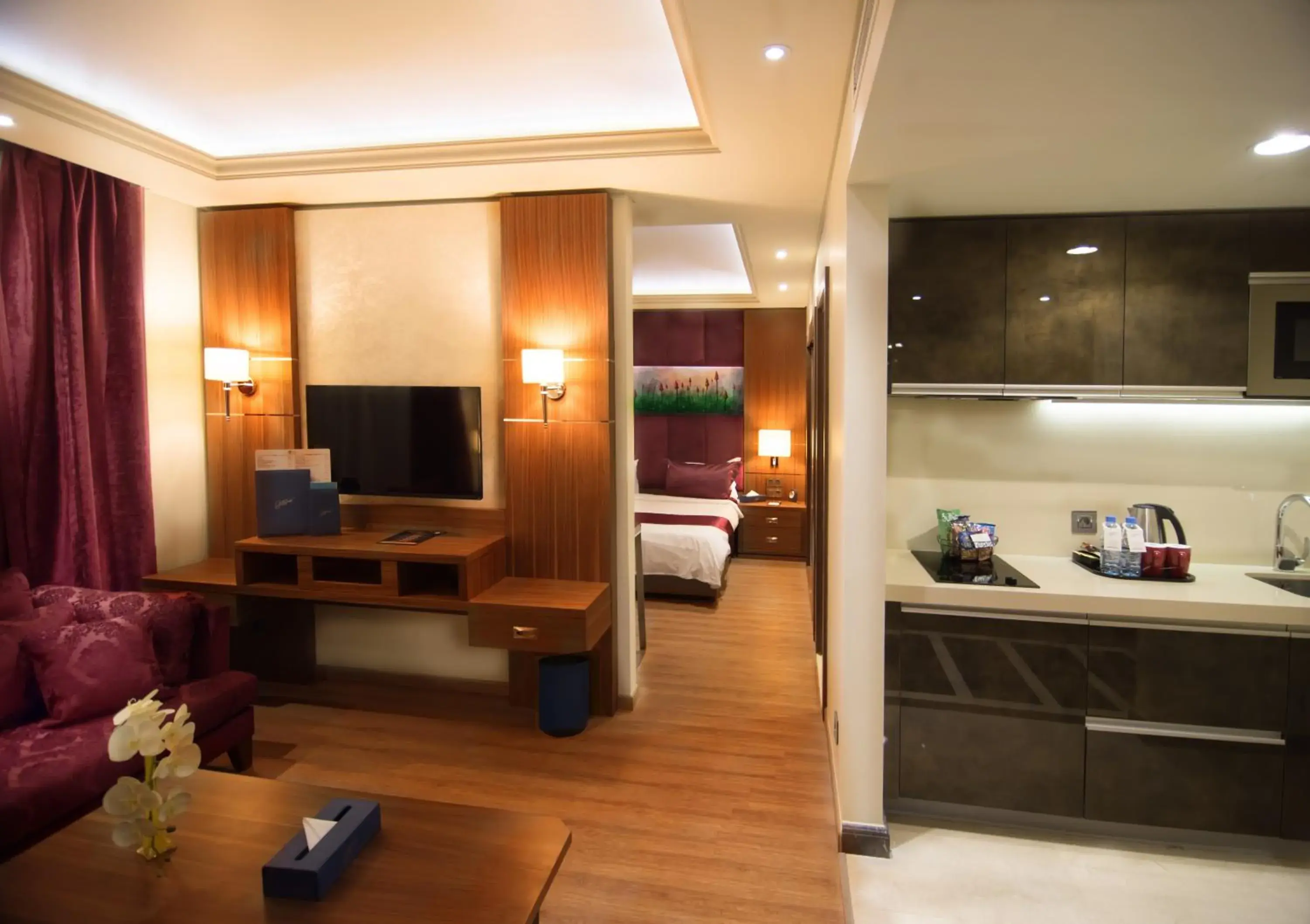 Living room, TV/Entertainment Center in Gems Hotel