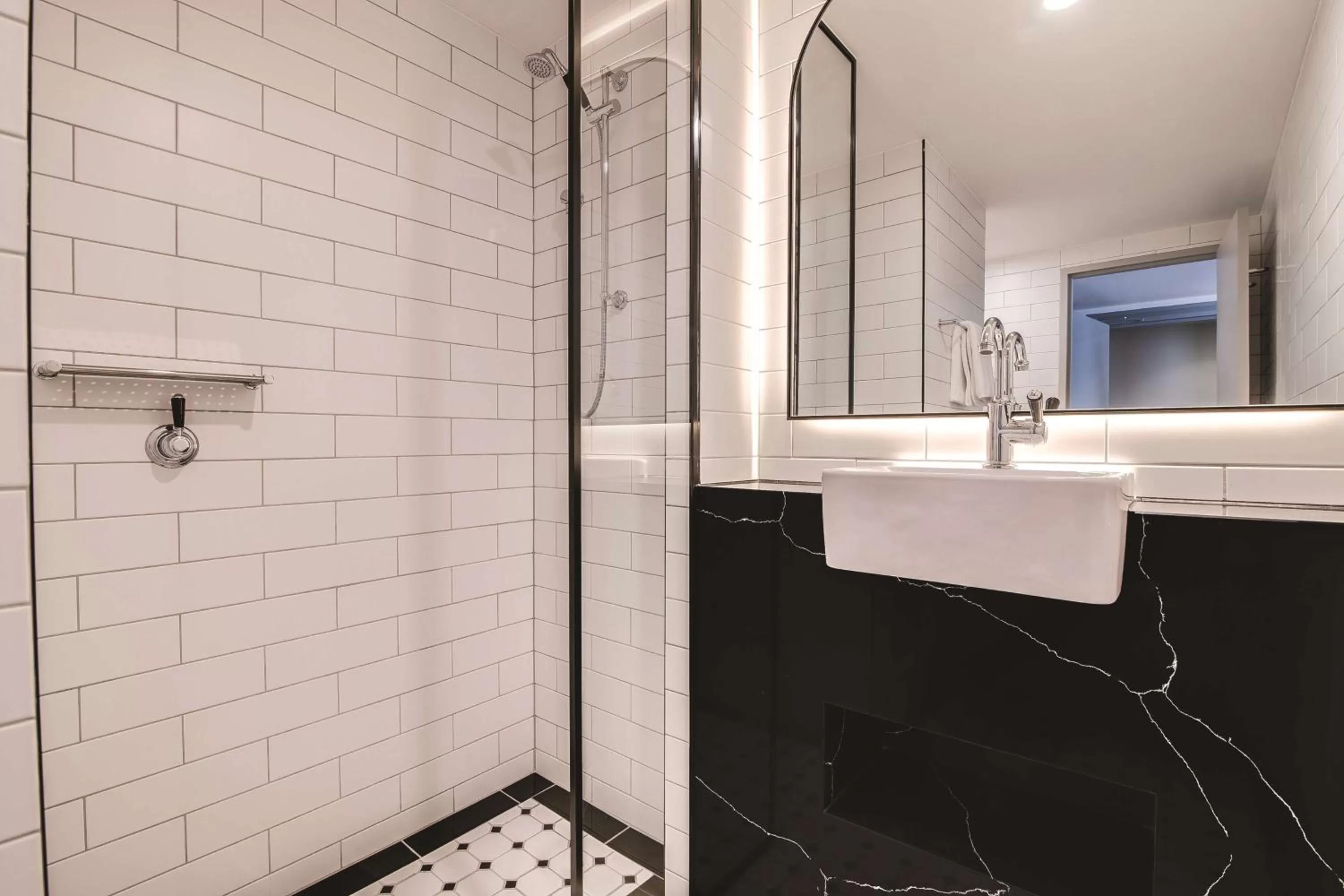 Bathroom in The Savoy Hotel on Little Collins Melbourne