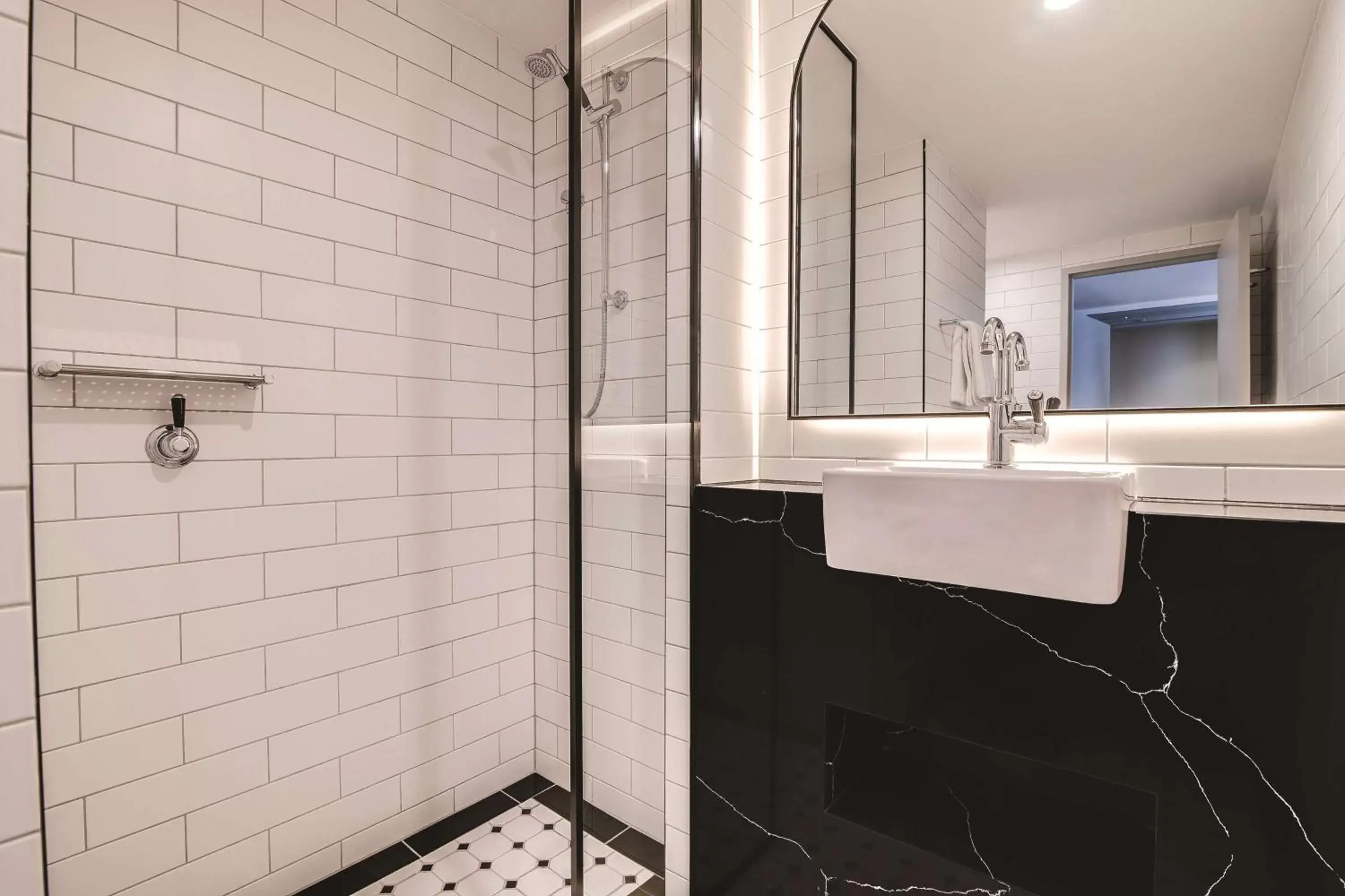 Bathroom in The Savoy Hotel on Little Collins Melbourne