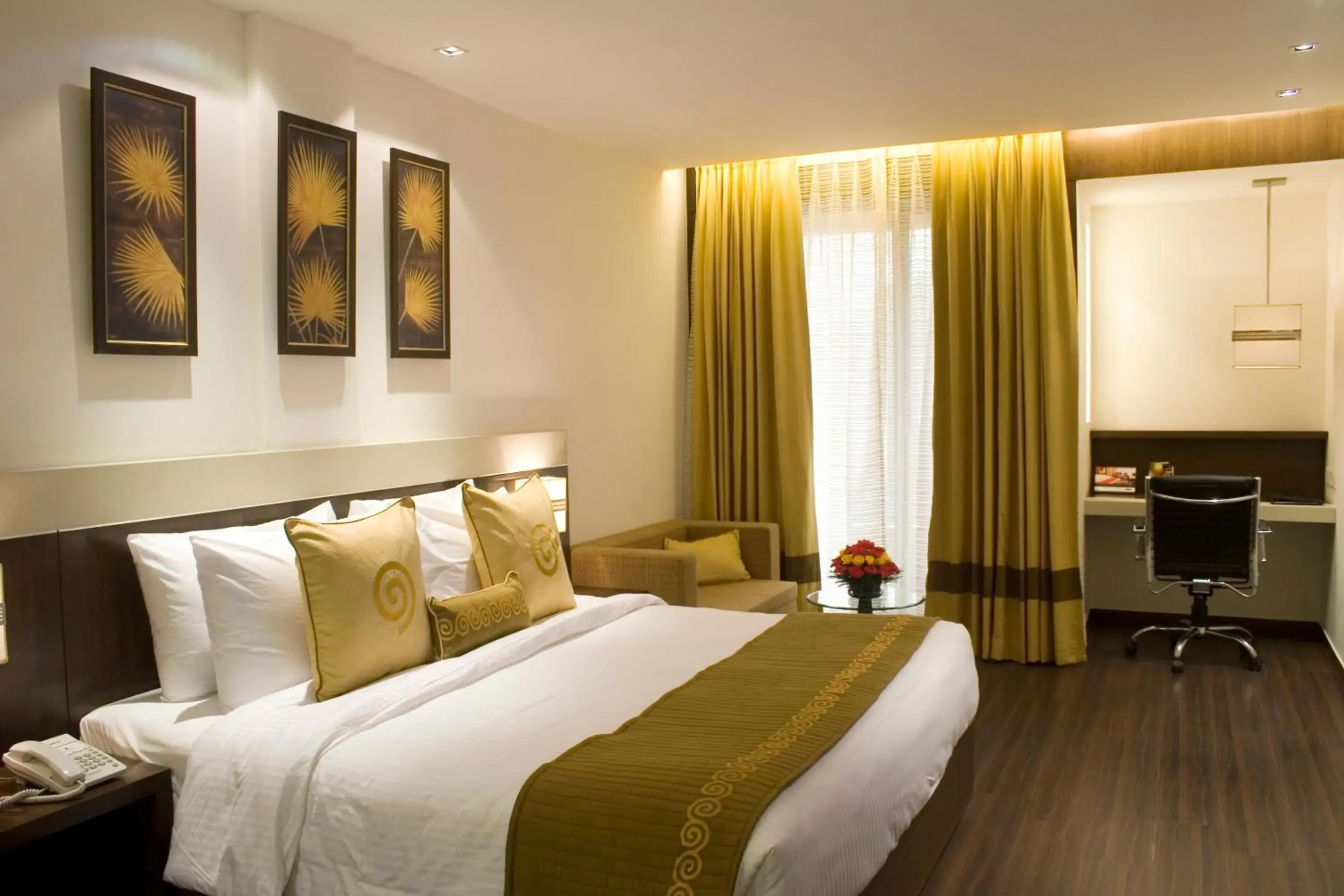 Bedroom, Bed in Shervani Hotel Nehru Place