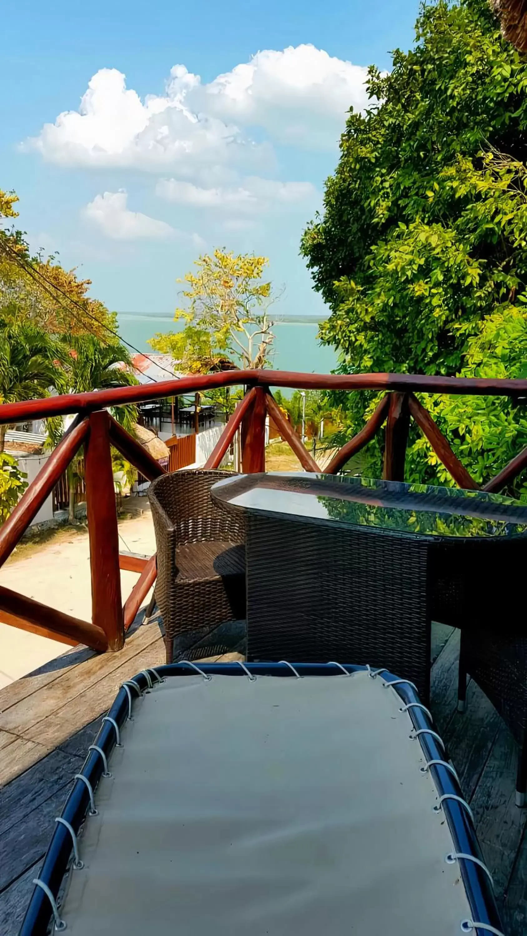 Balcony/Terrace in Hotel Pancho Villas Bacalar Vista a Laguna