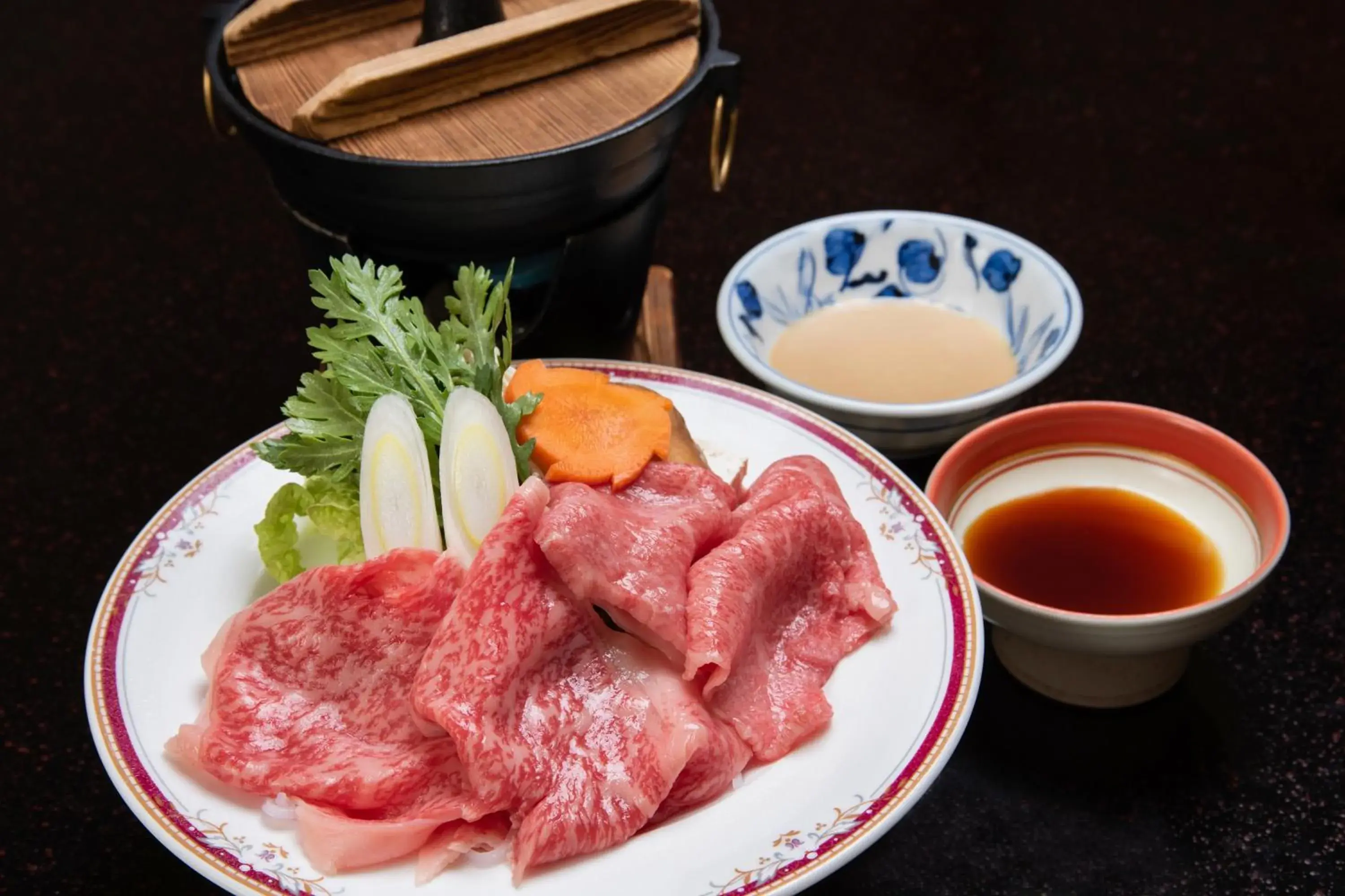 Food close-up in Futarishizuka Hakuun Hotel