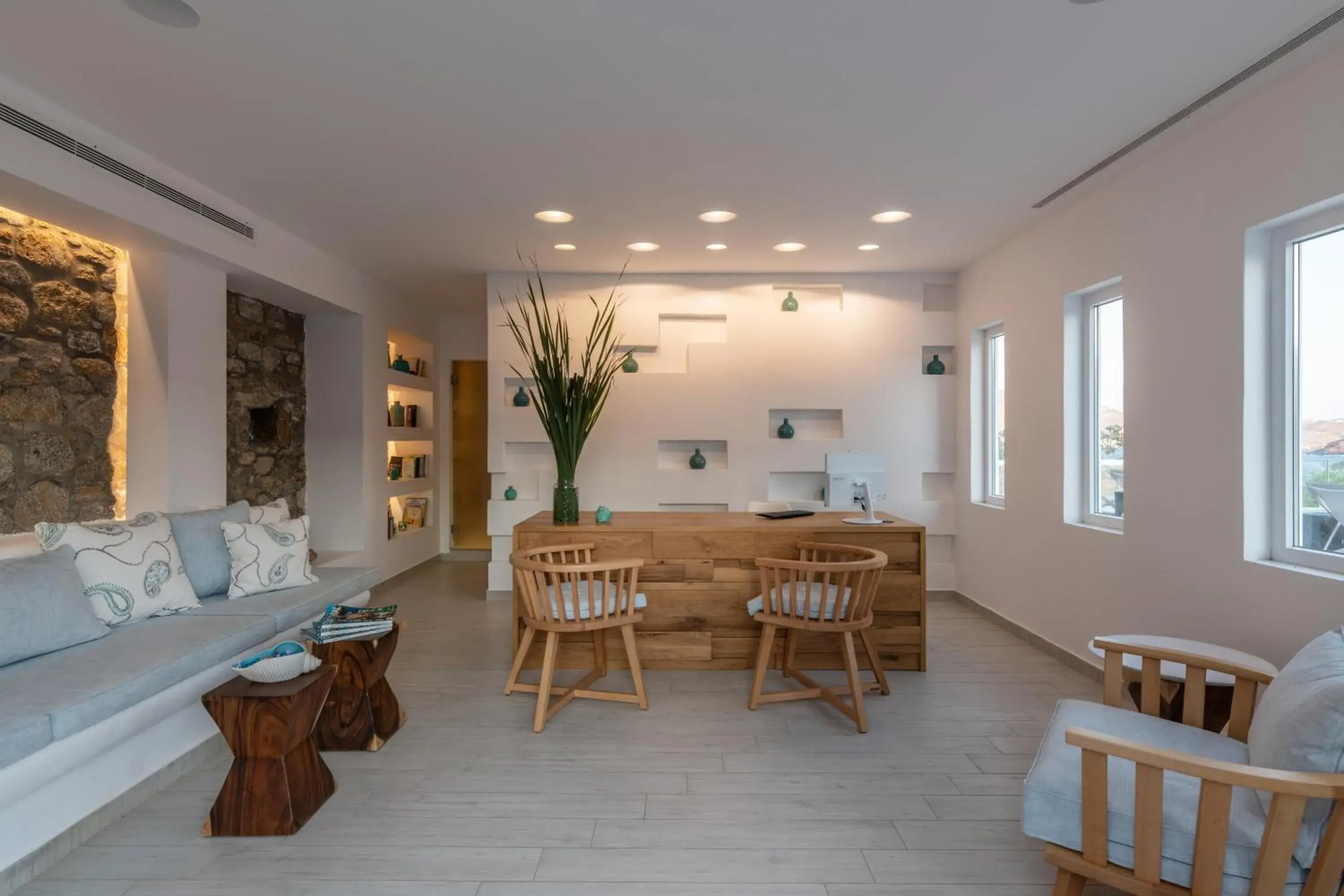 Lobby or reception, Dining Area in Panormos Village