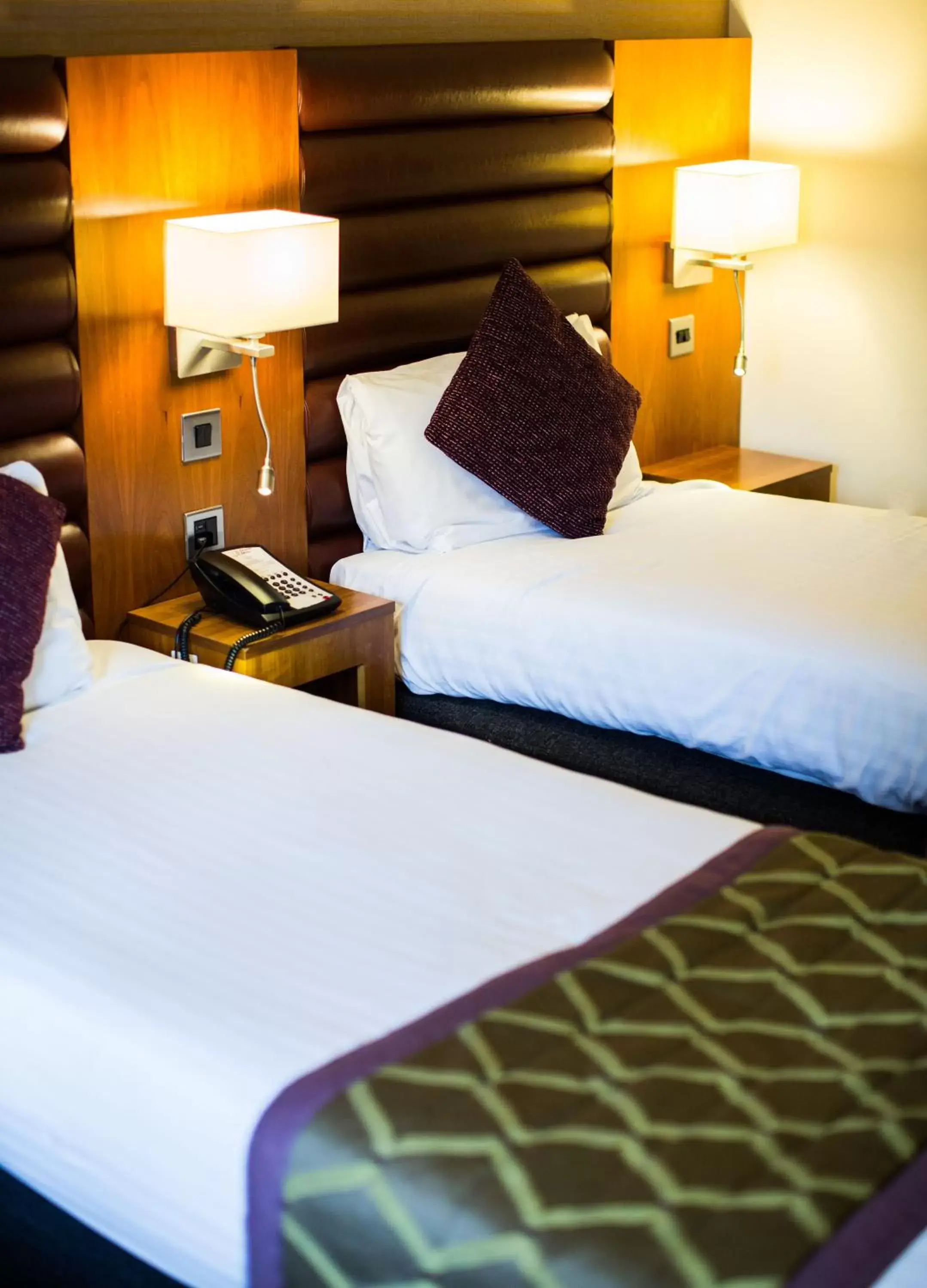 Bed in Drayton Manor Hotel