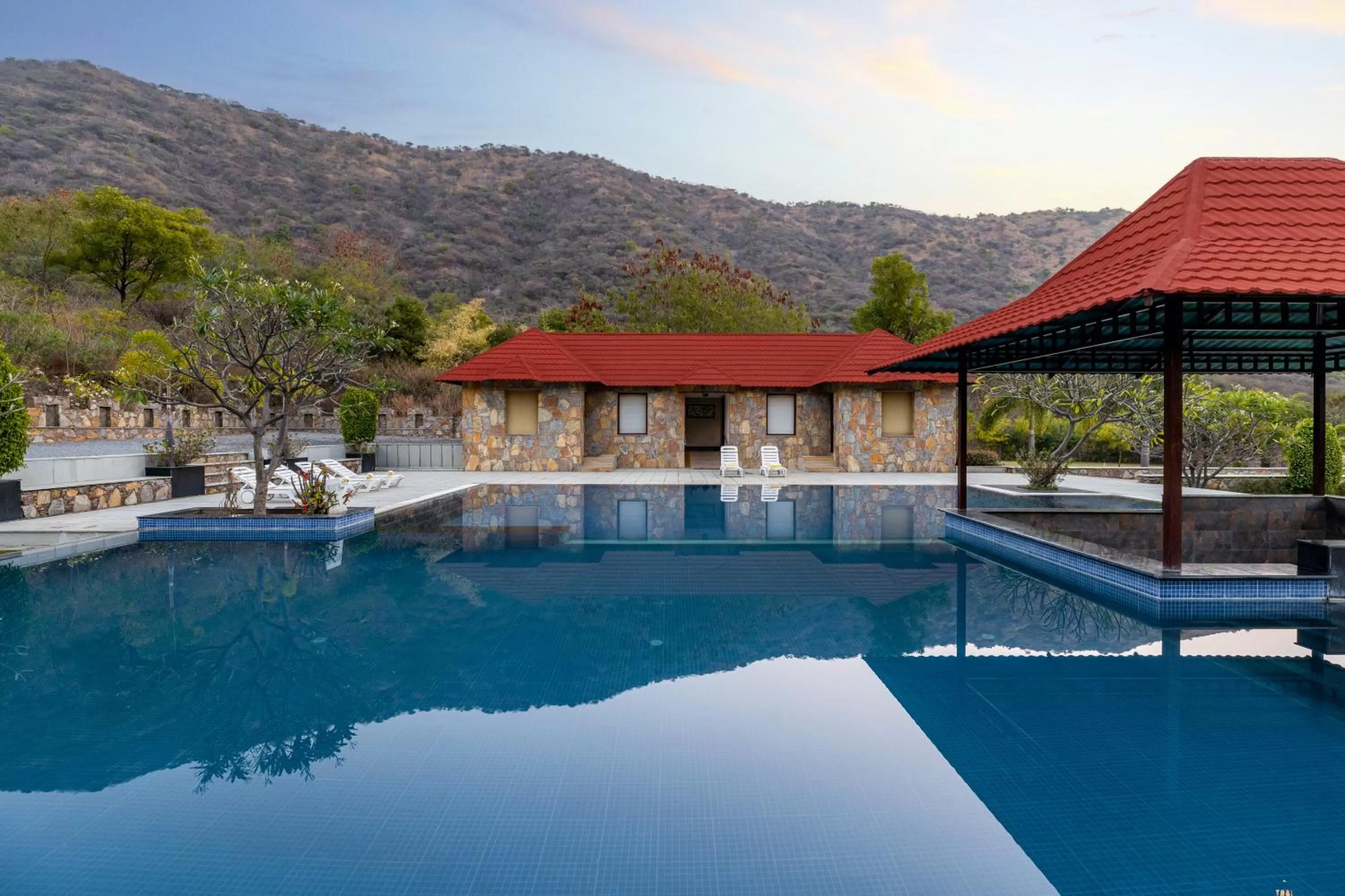 Property building, Swimming Pool in Anandam - A Luxury Resort in Udaipur