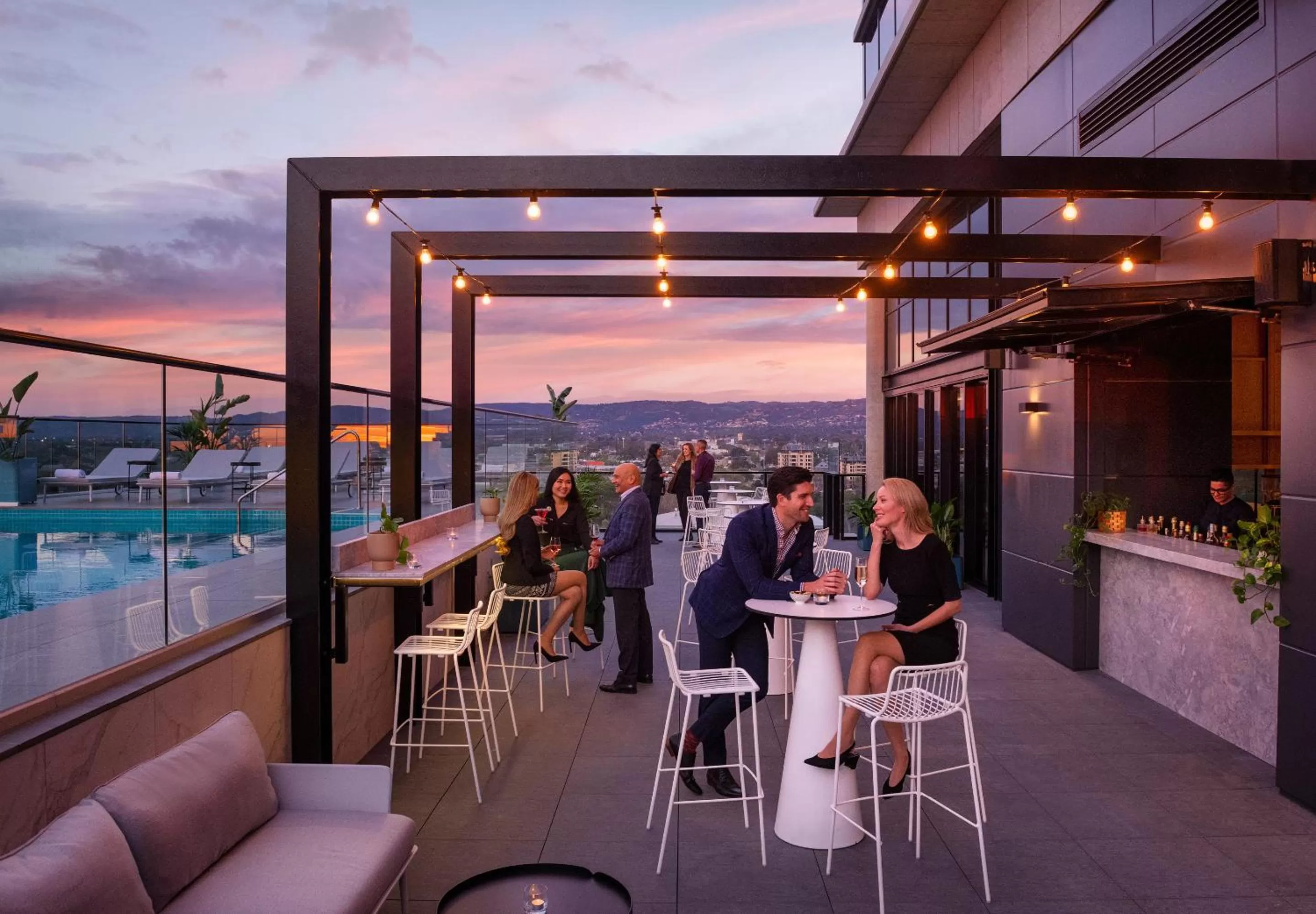 Lounge or bar in Crowne Plaza Adelaide by IHG