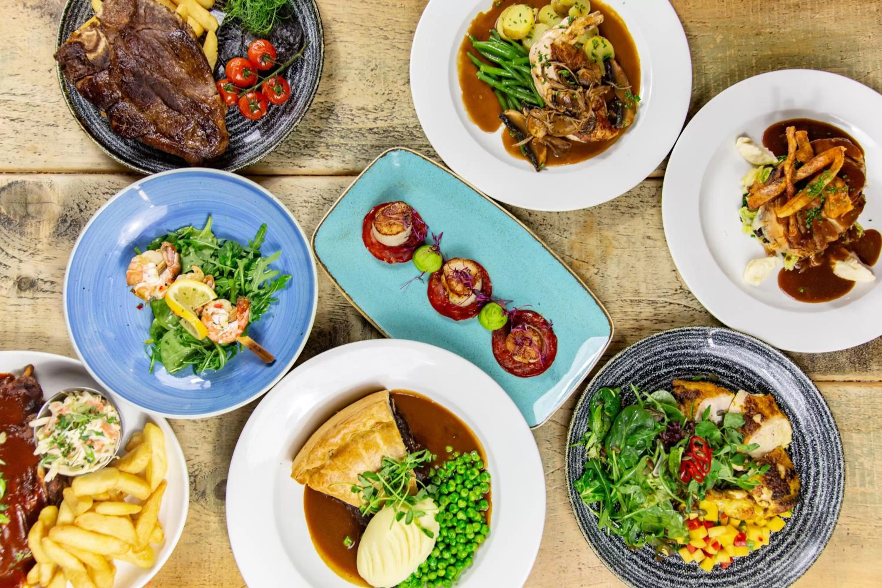 Food close-up in The George Hotel & Brasserie, Cranbrook