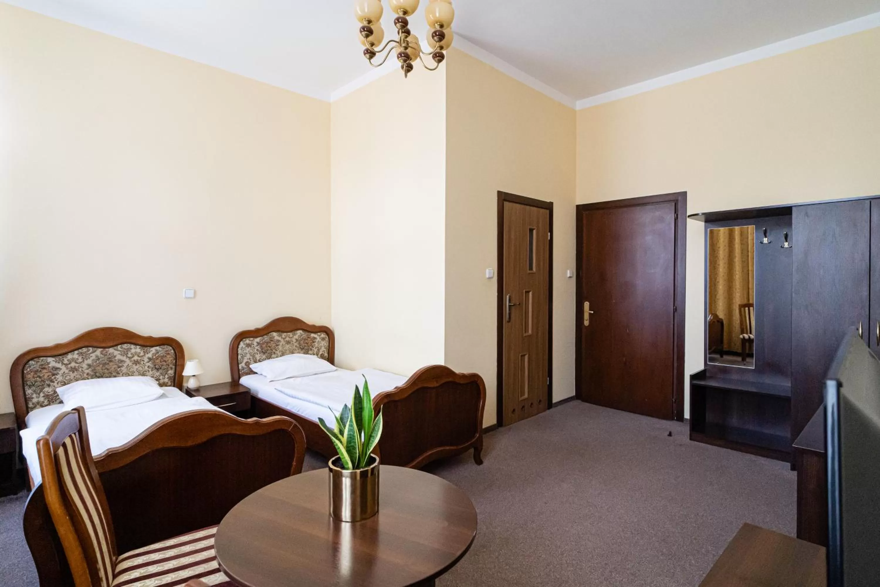 Bed in Hotel Polonia