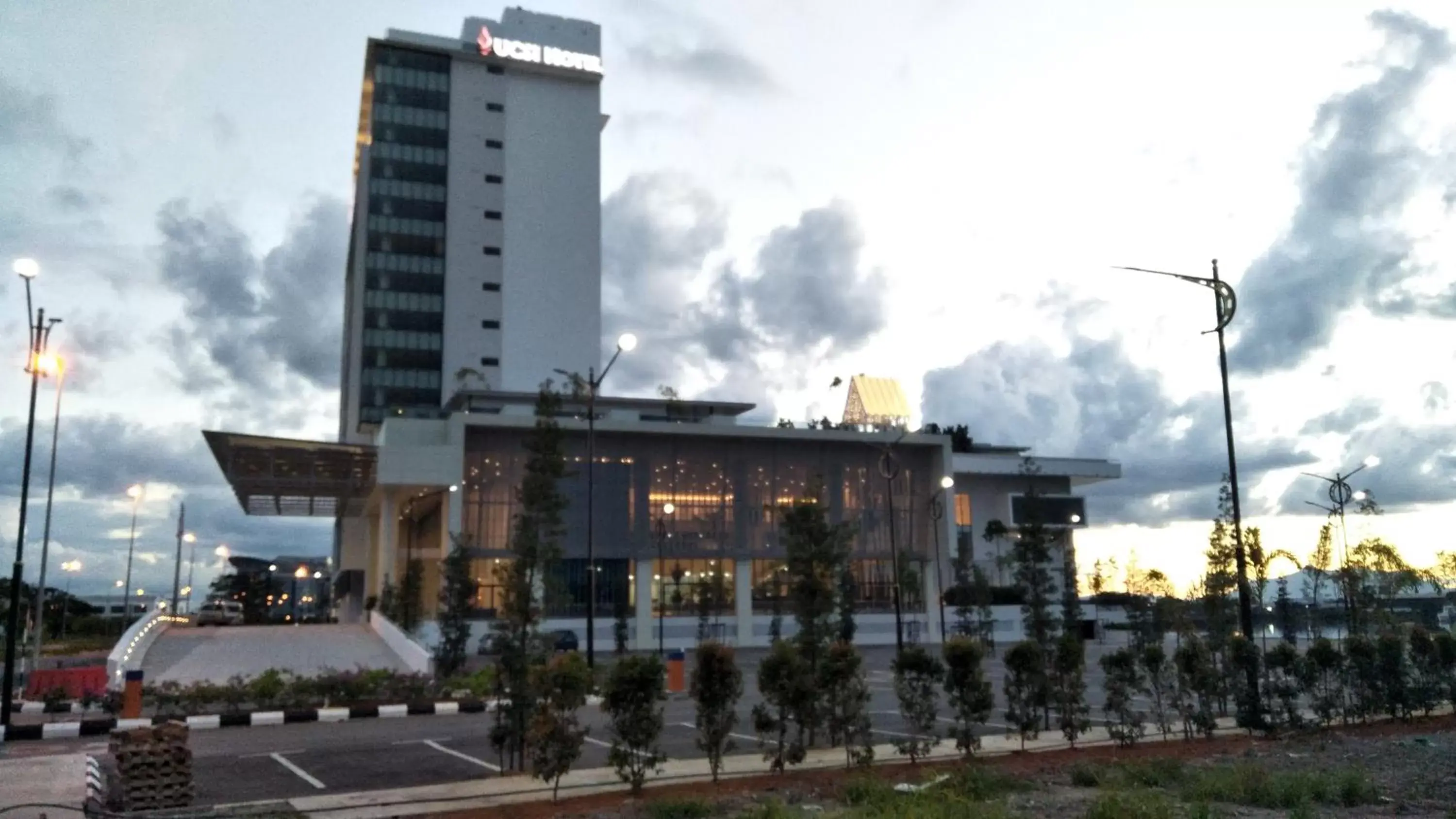 Facade/entrance in UCSI Hotel Kuching