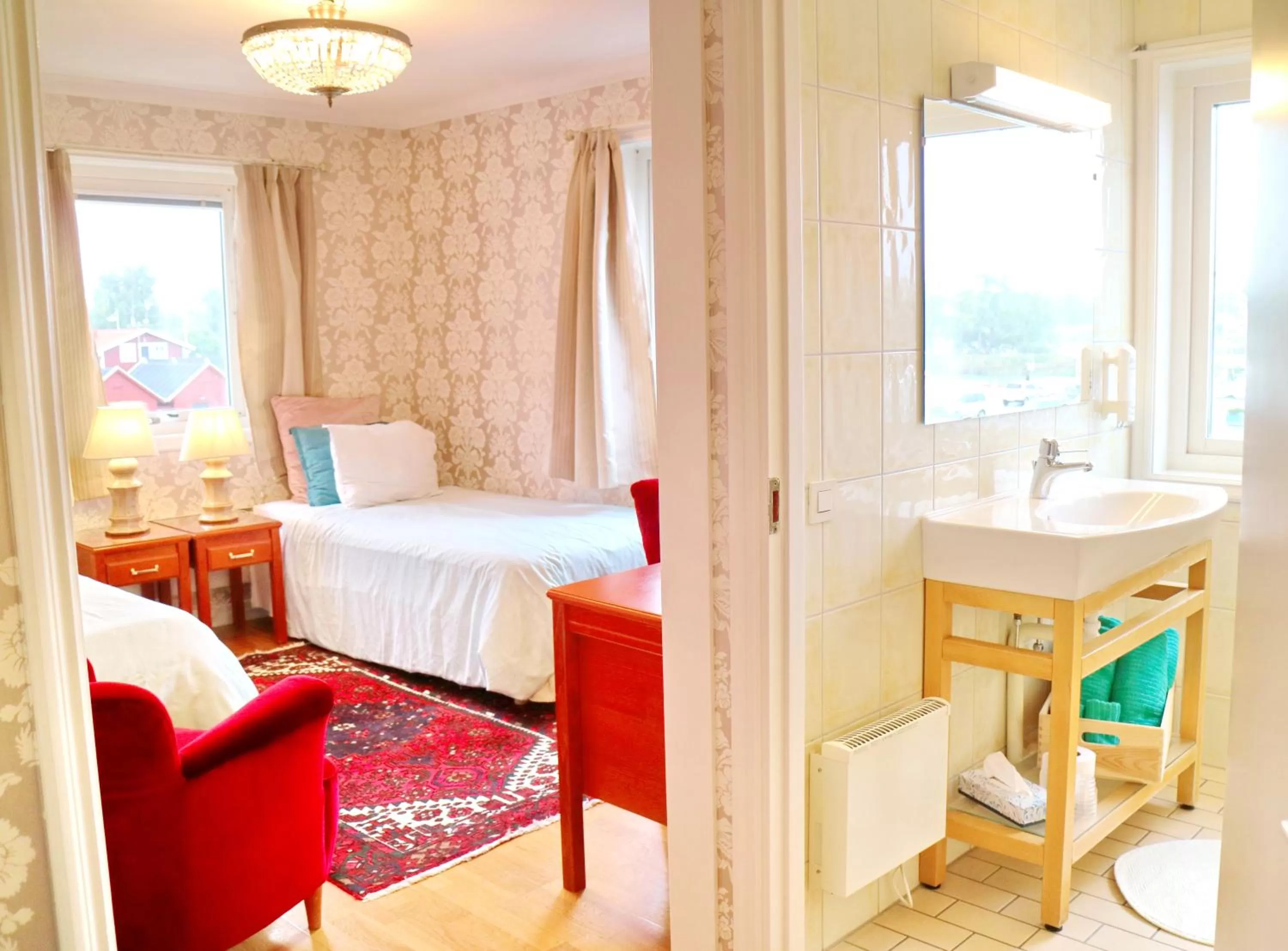 Bed in Vänerport Lakefront Hotell