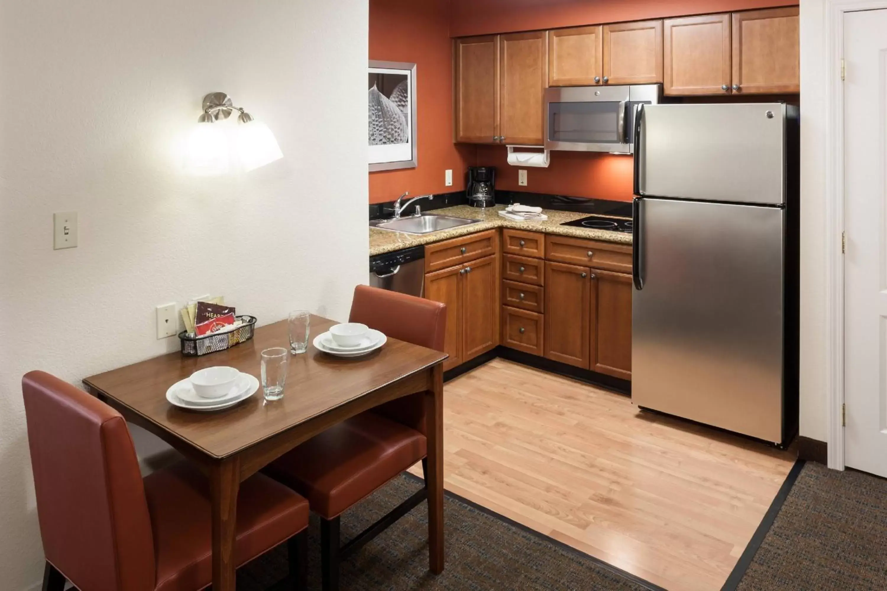 Bedroom, Kitchen/Kitchenette in Residence Inn by Marriott San Bernardino