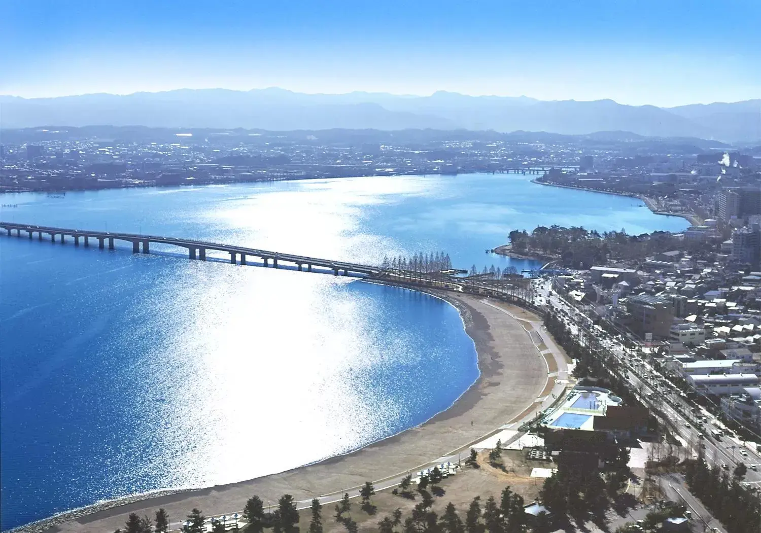 View (from property/room), Bird's-eye View in Lake Biwa Otsu Prince Hotel