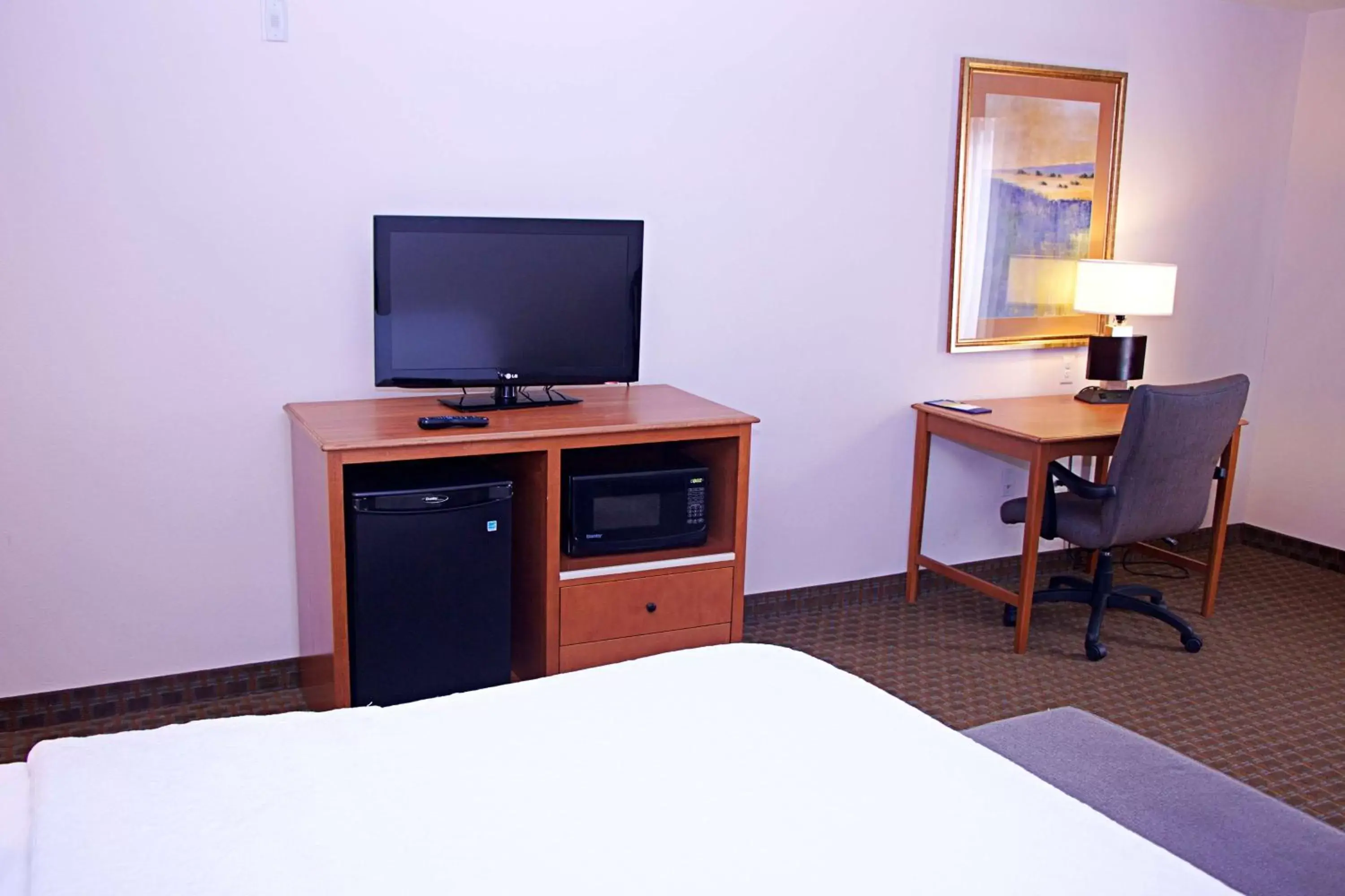 Bedroom, TV/Entertainment Center in Hampton Inn Sidney