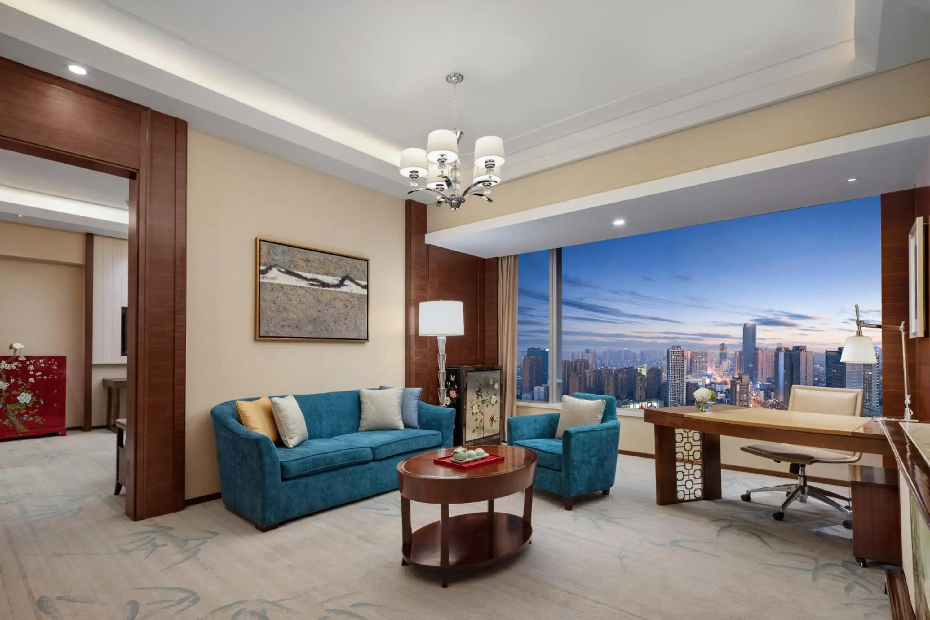 Living room, Seating Area in Shangri-La Hefei