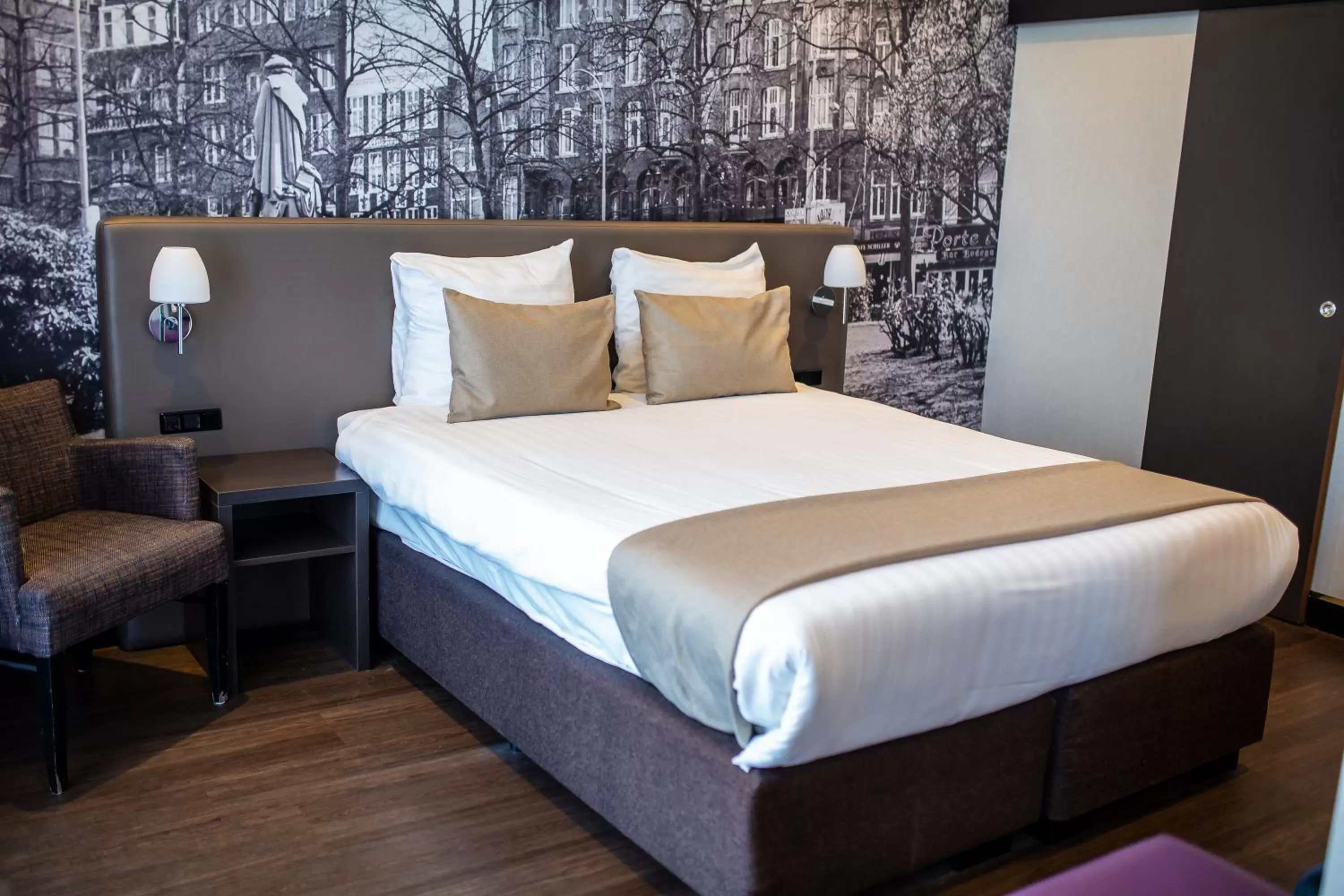 Bed in Royal Amsterdam Hotel