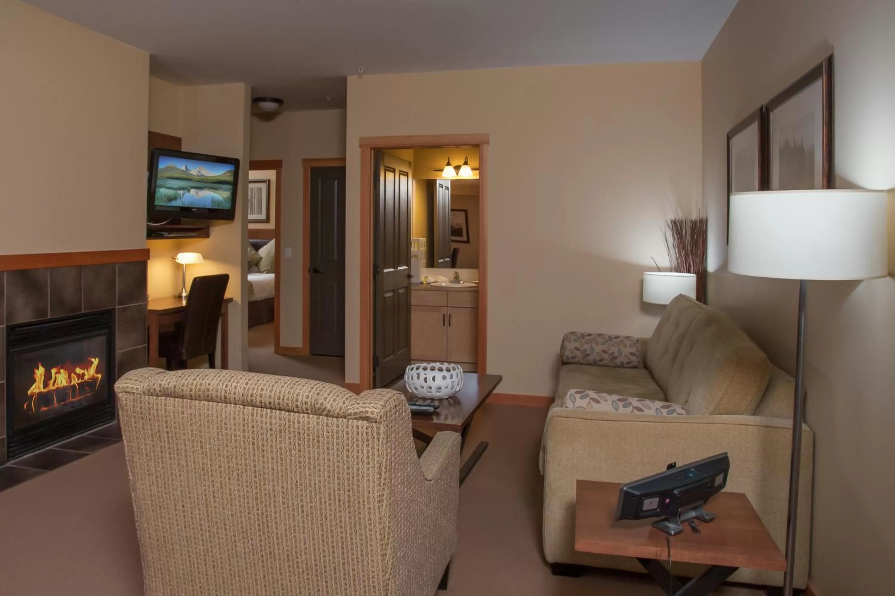 Living room in Lodges at Canmore