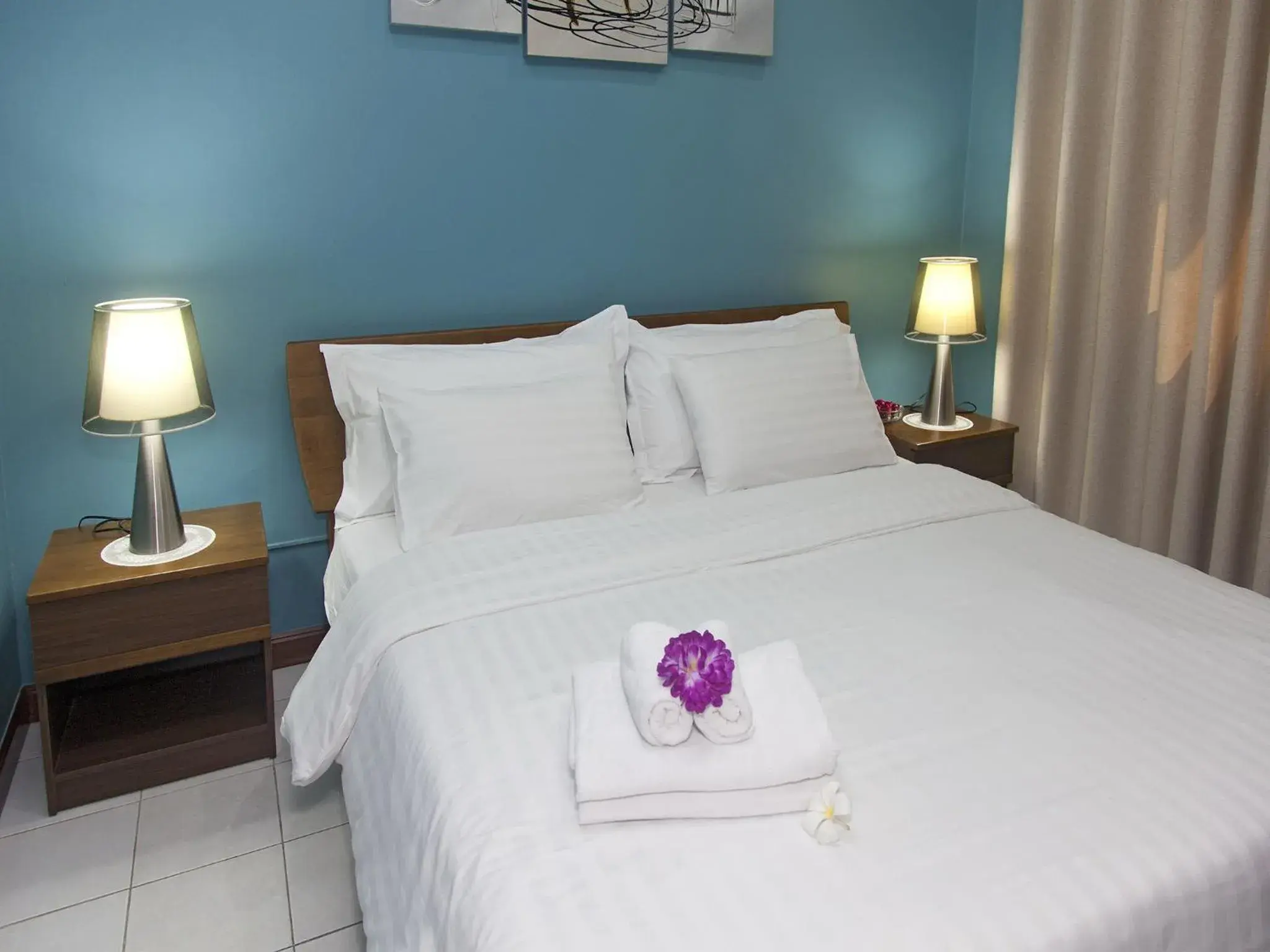 Bedroom, Bed in Pattaya Garden Apartments Boutique Hotel