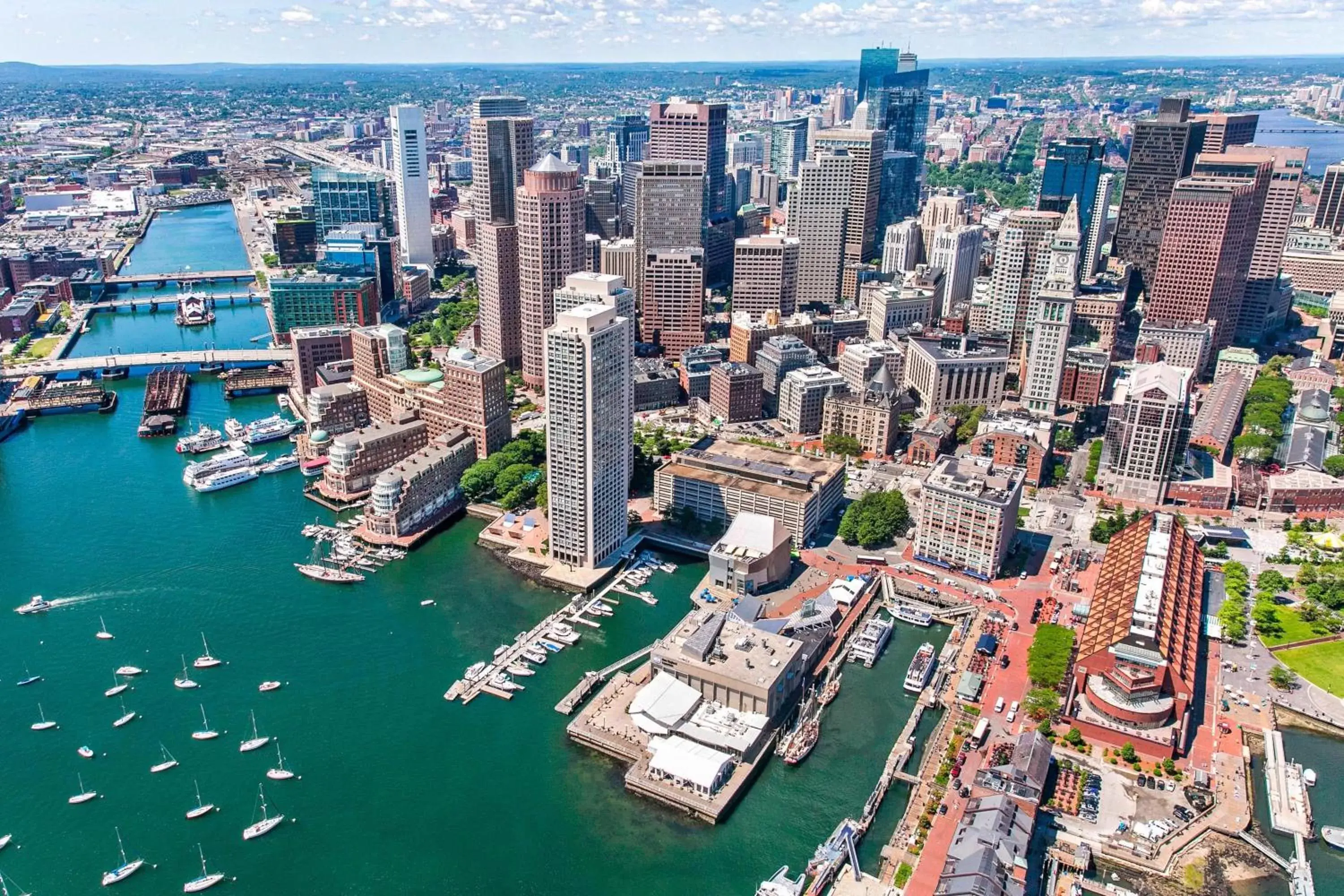 Property building, Bird's-eye View in Boston Marriott Long Wharf