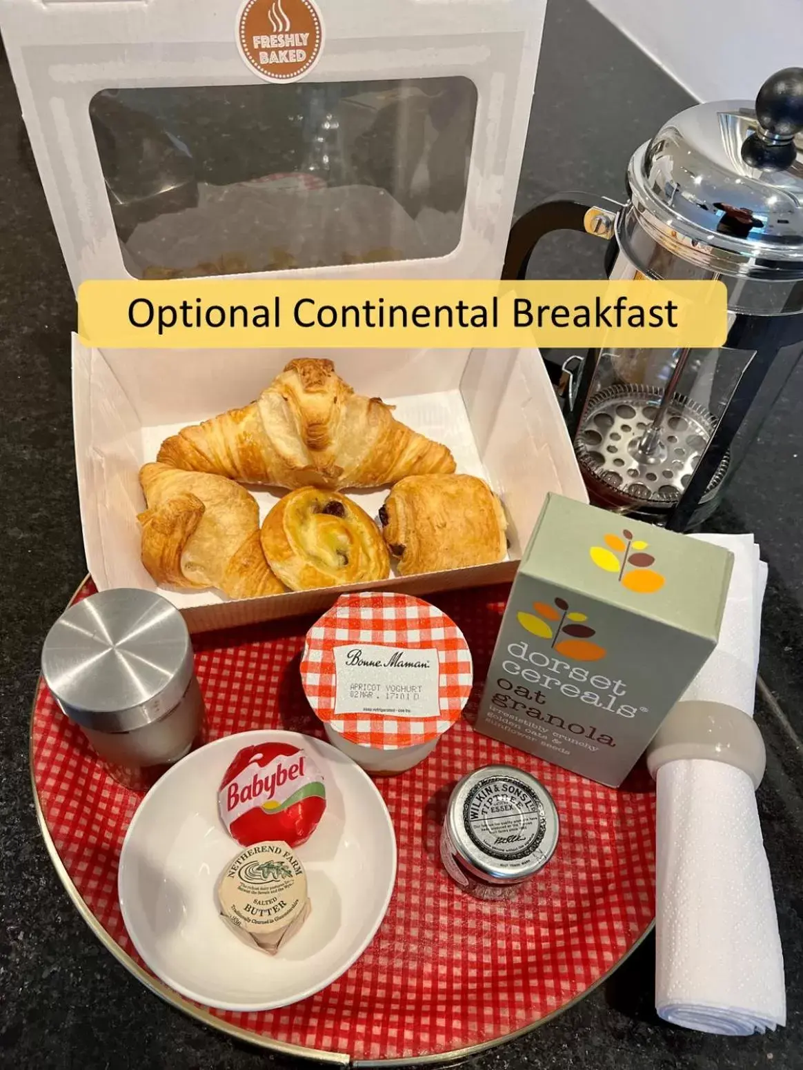 Continental breakfast in Ferndale Mews