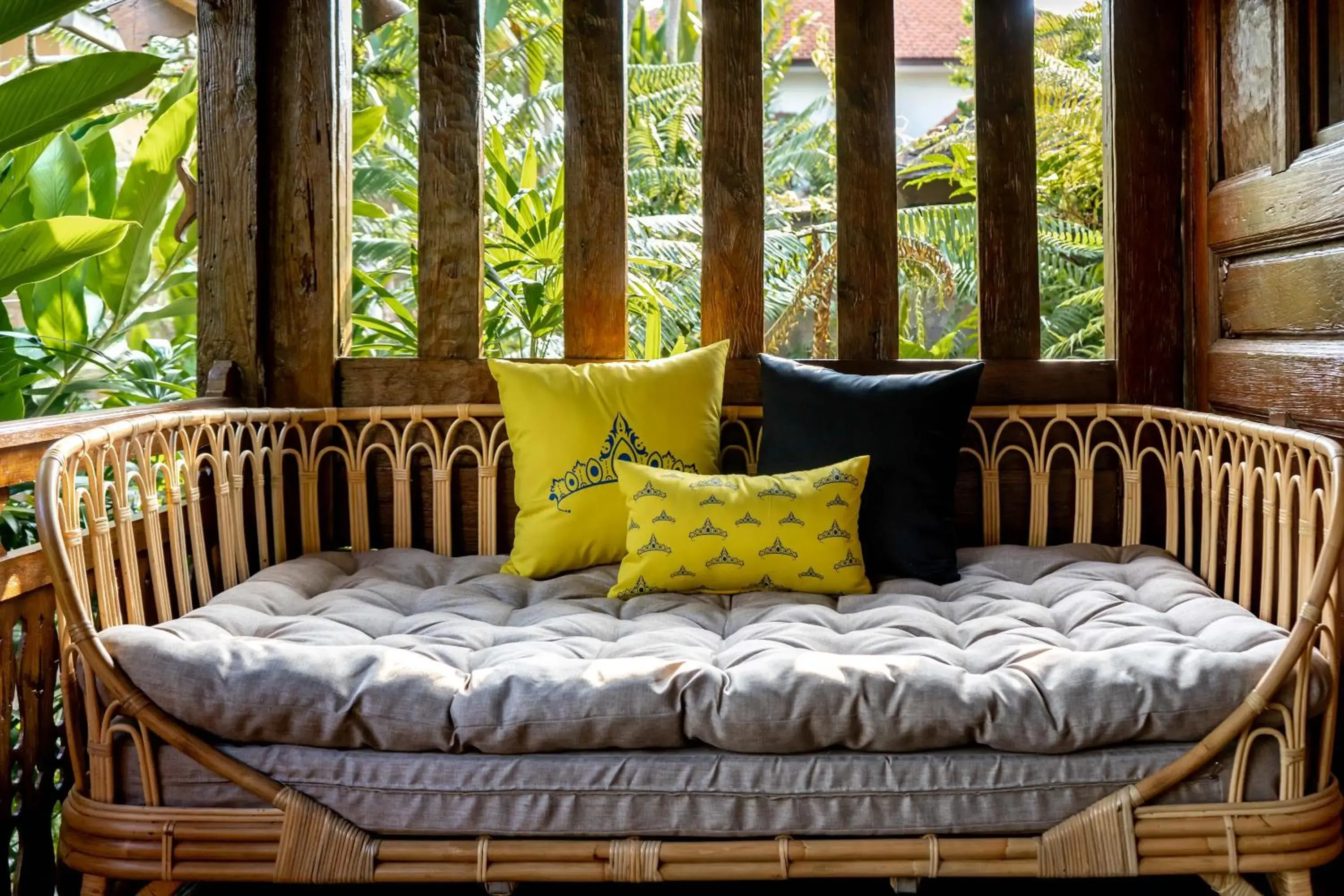 Balcony/Terrace, Bed in Aryaswara Villa Ubud