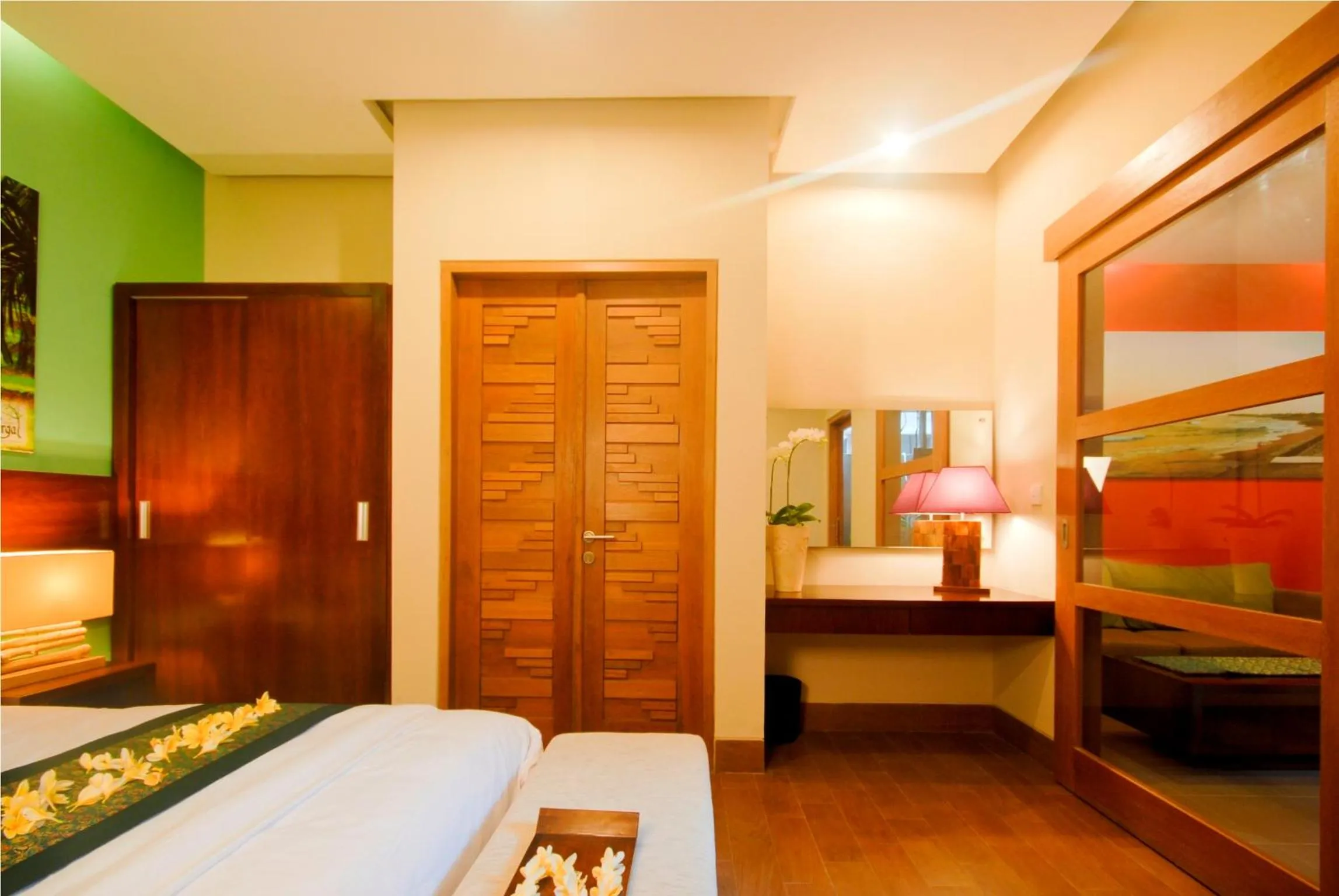 Photo of the whole room, Bed in The Green Zhurga Suite Seminyak