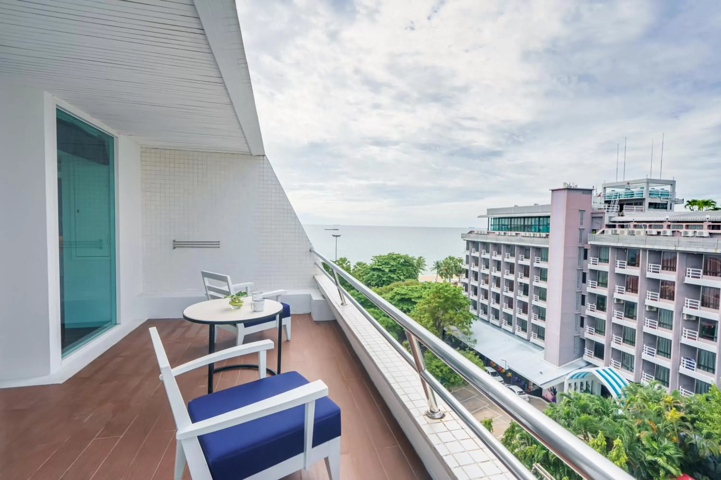 View (from property/room), Balcony/Terrace in A-One The Royal Cruise Hotel Pattaya - SHA Extra Plus