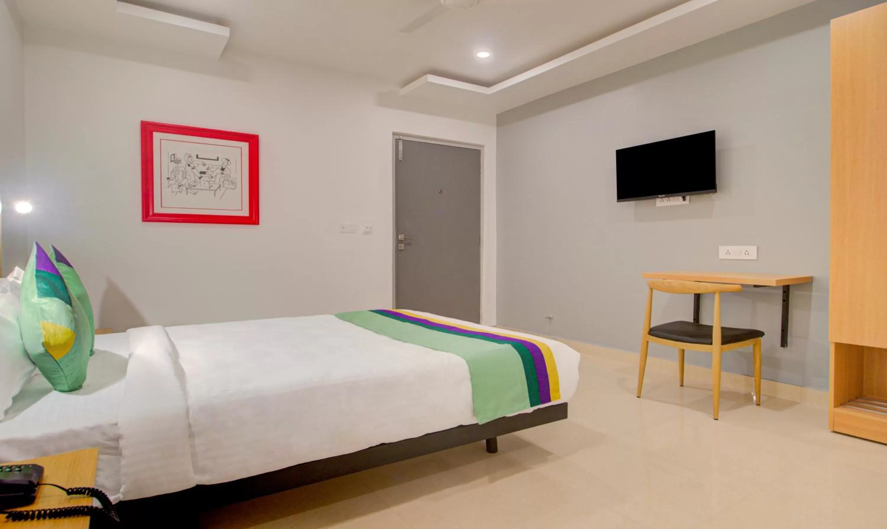 Bedroom, Bed in Treebo De Alphabet Kondapur