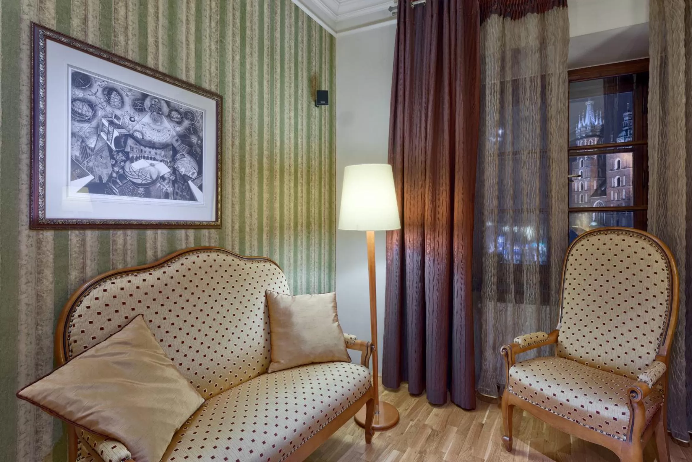 Seating area in Hotel Wentzl