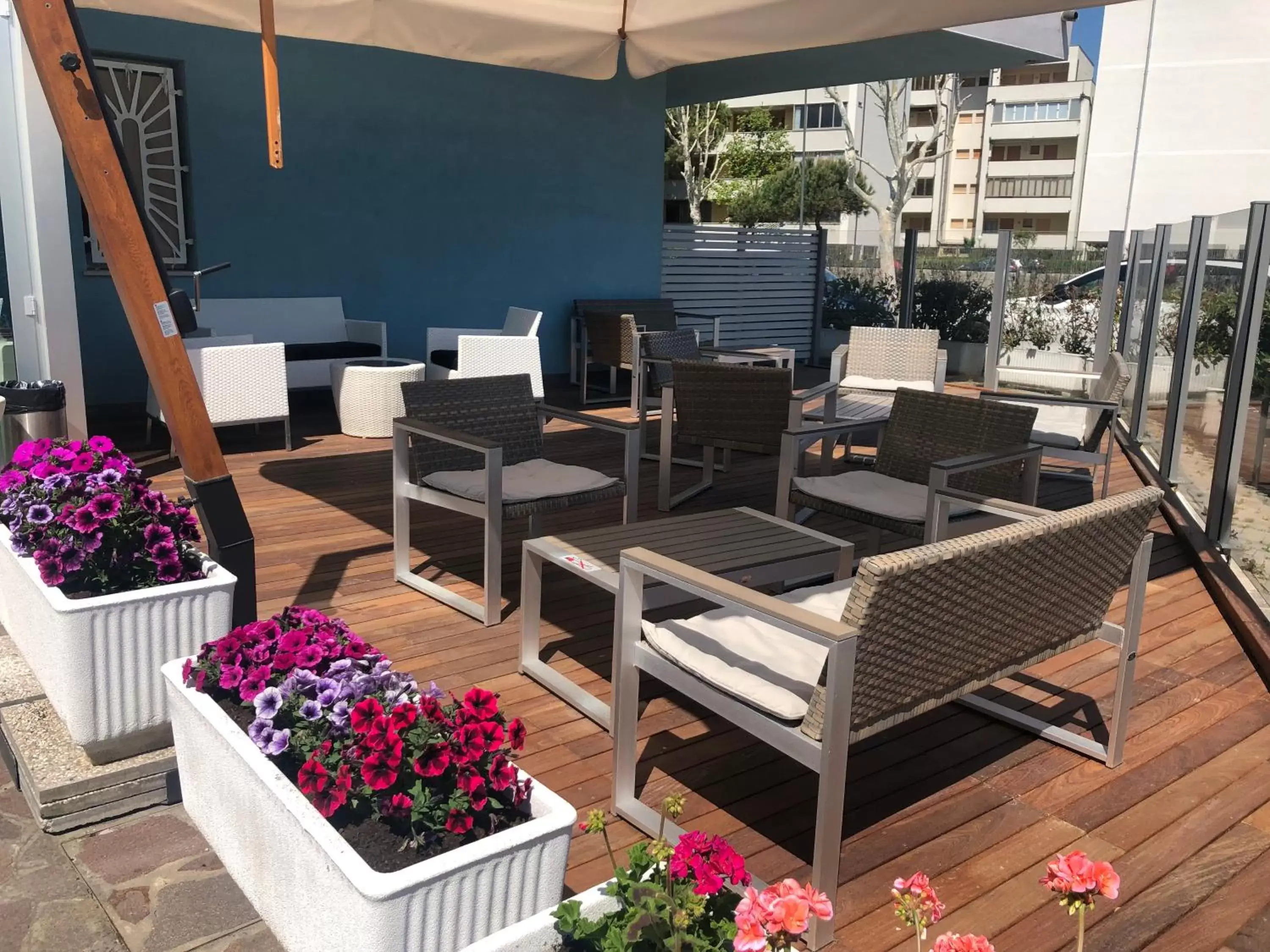 Patio in Hotel Residence Le Dune