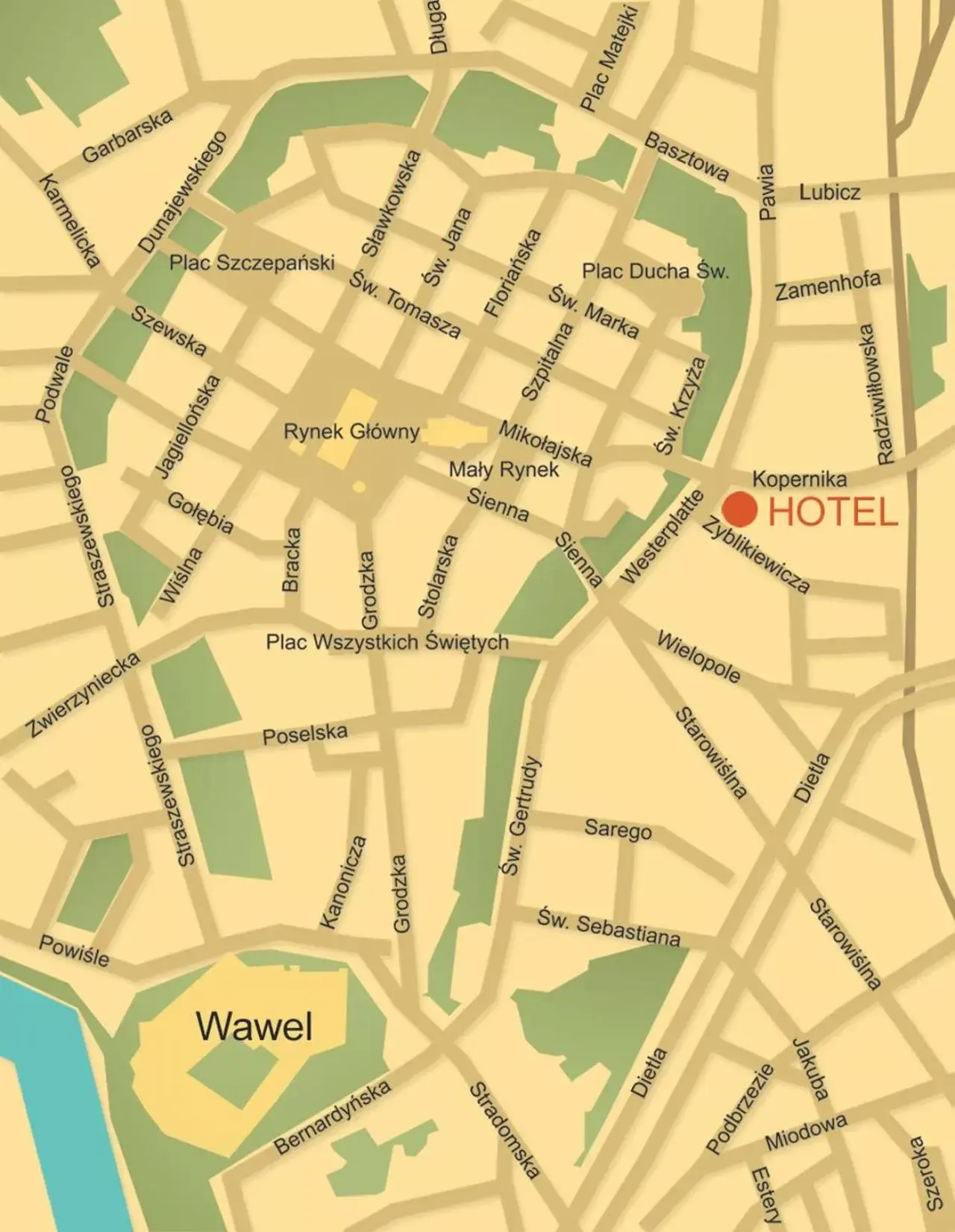 Location in Hotel Wyspiański