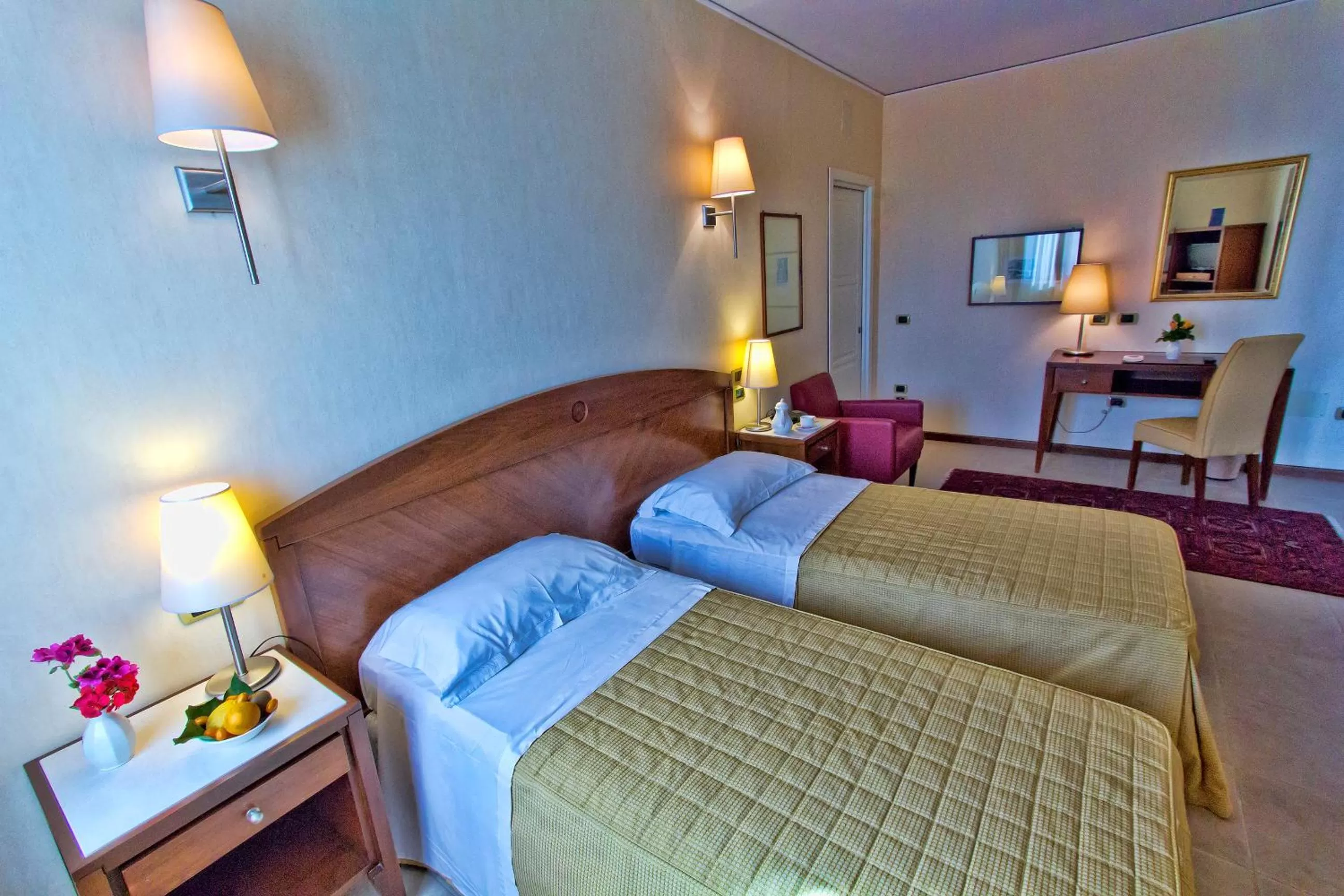 Bed in Grand Hotel Paestum