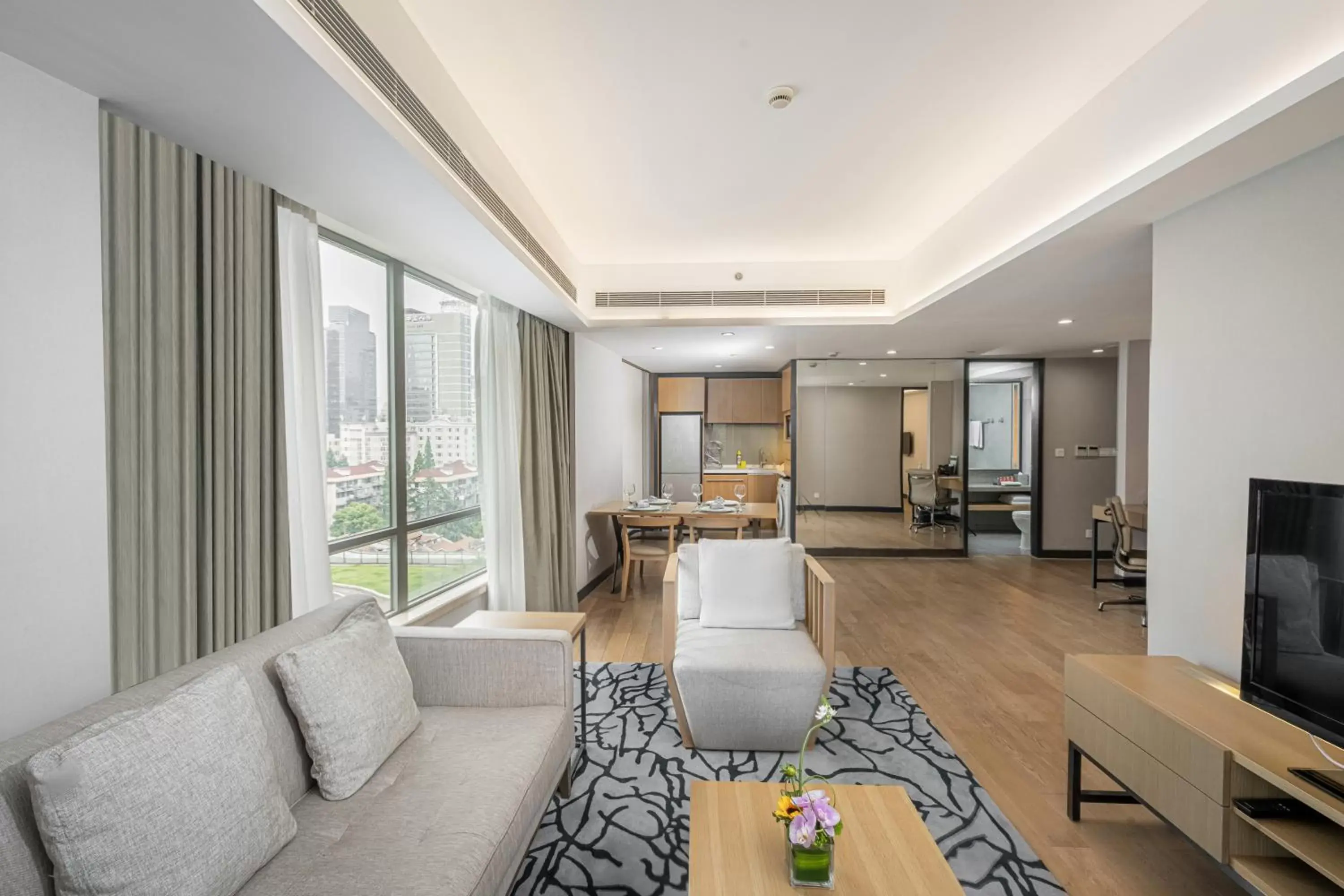 Living room, Seating Area in Fraser Residence Shanghai