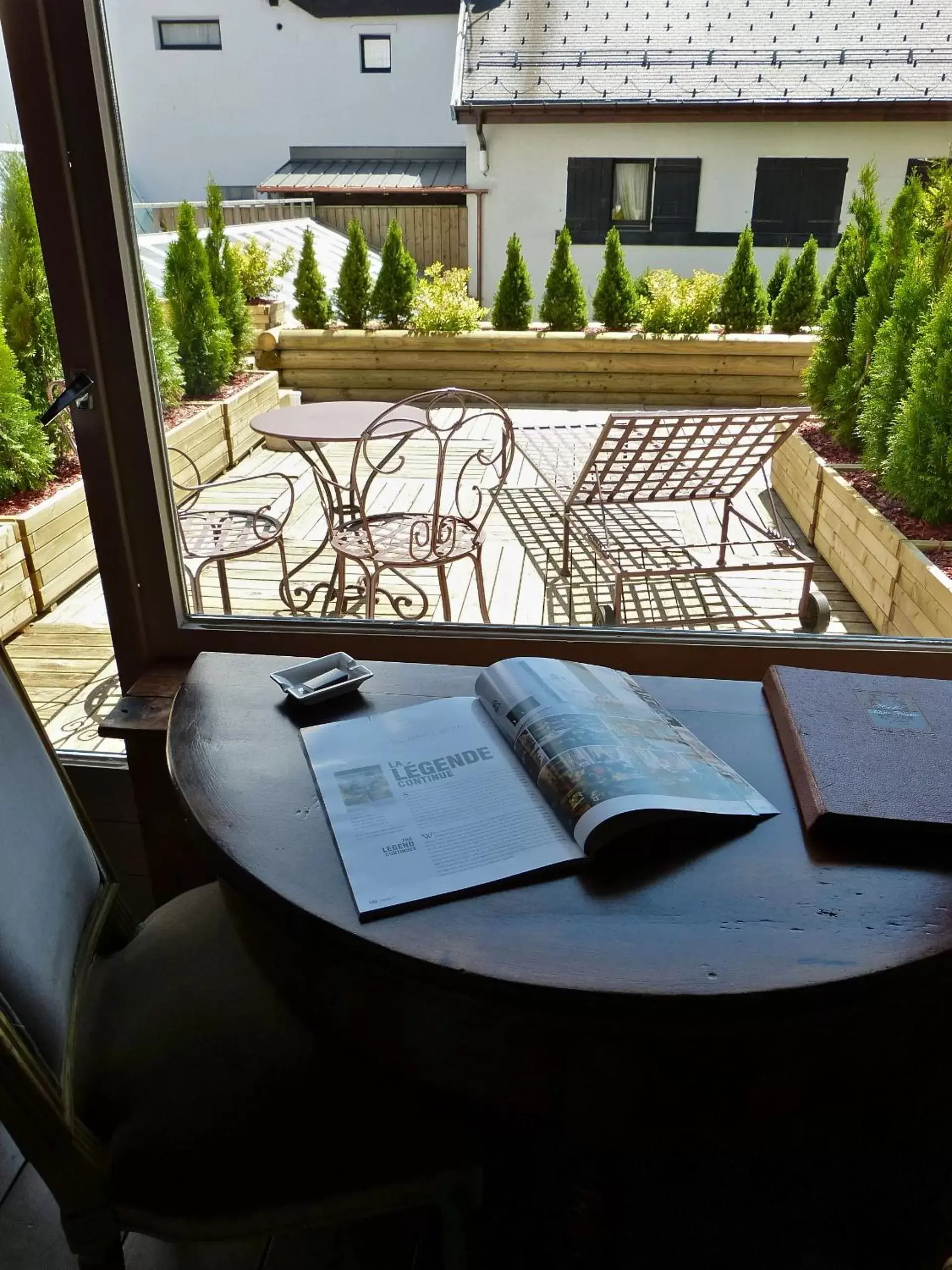 Patio in Hotel Mont Blanc Megève