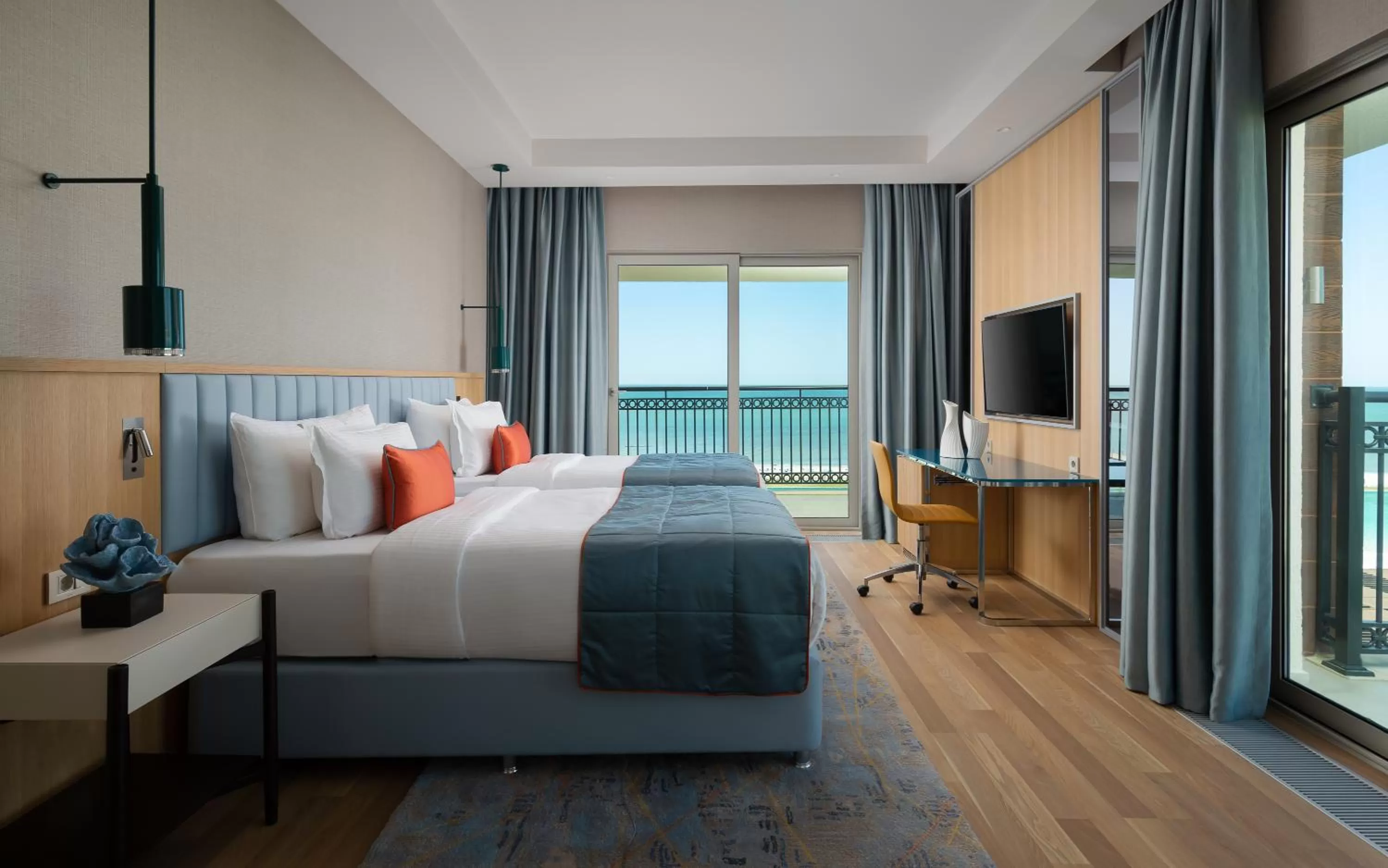 Photo of the whole room, Bed in Rixos Water World Aktau - Theme Park Free Access