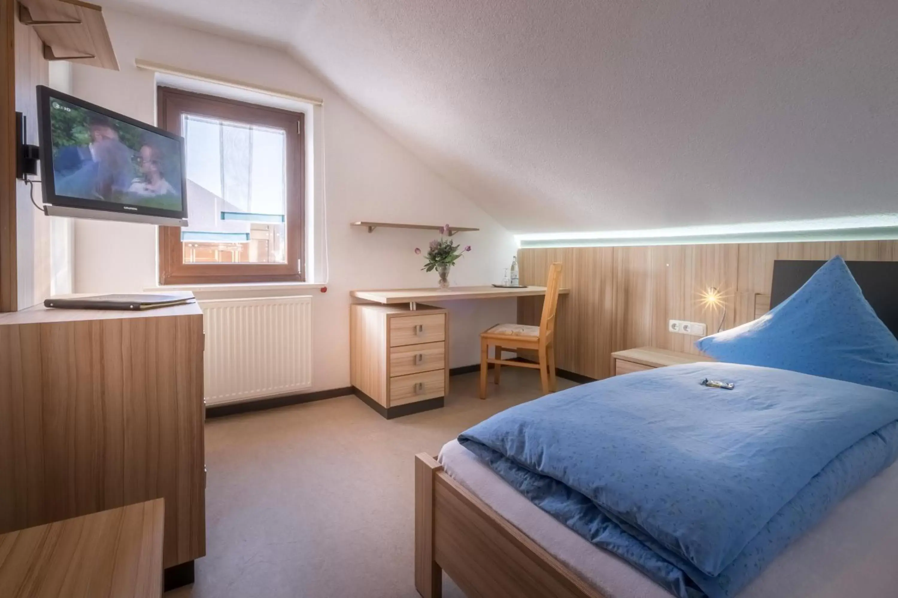 Photo of the whole room, Bed in Landhotel Zum Goldenen Kreuz