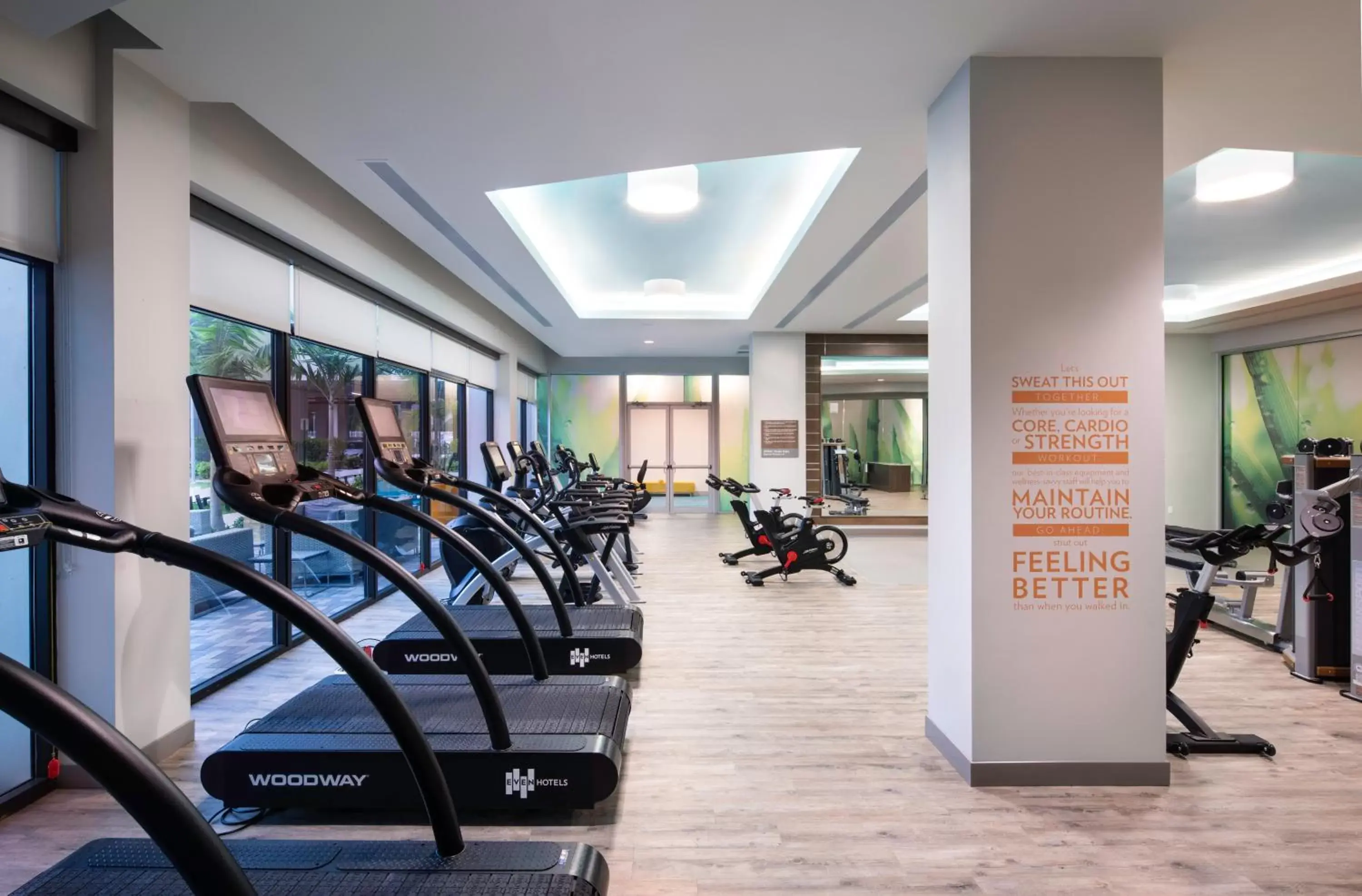 Lobby or reception, Fitness Center/Facilities in EVEN Hotel Miami - Airport, an IHG Hotel