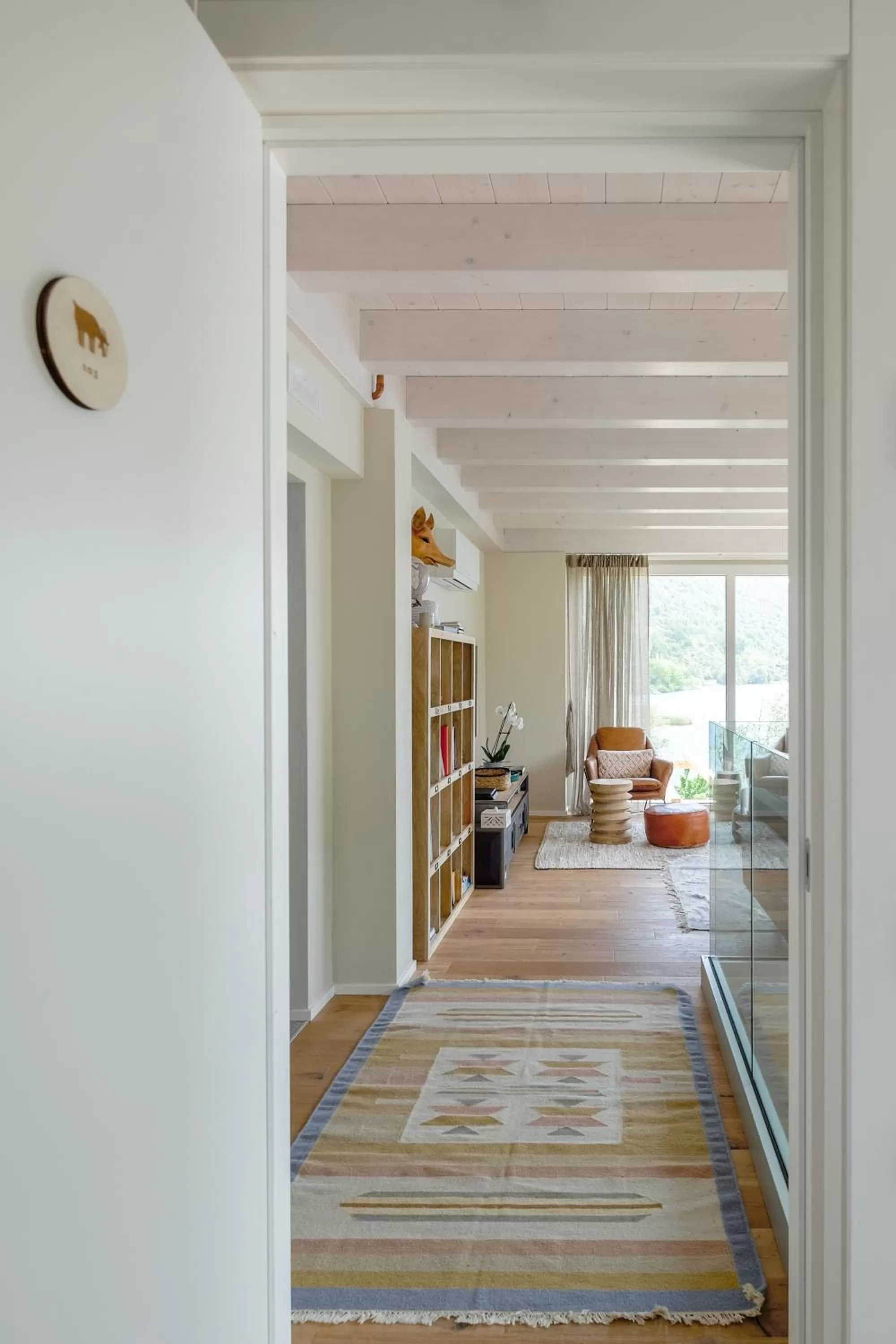 Communal lounge/ TV room, Bed in Casa della Capra