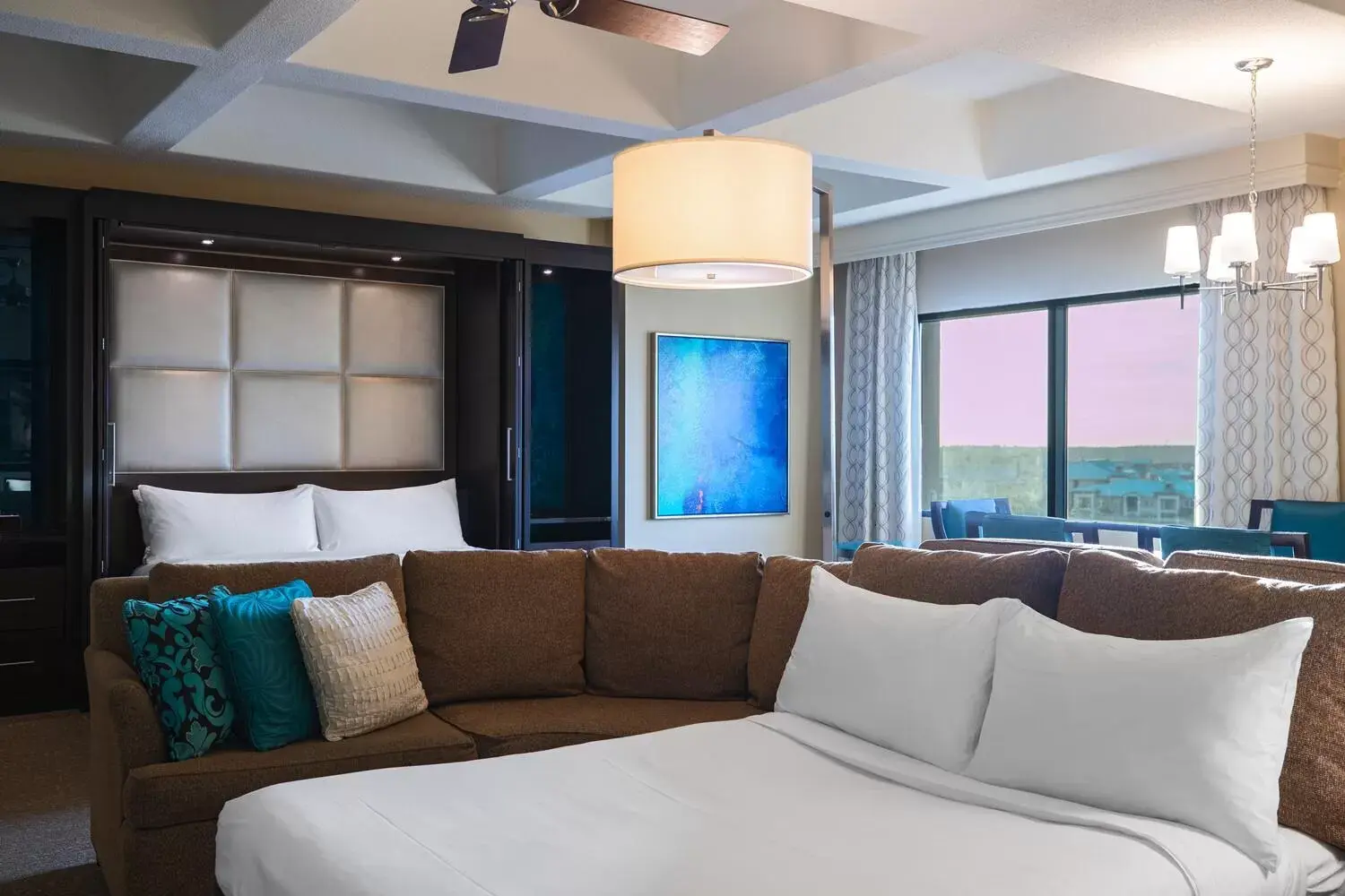 Parlor Room with King Murphy Bed and Sofa Bed in Renaissance Orlando at SeaWorld®